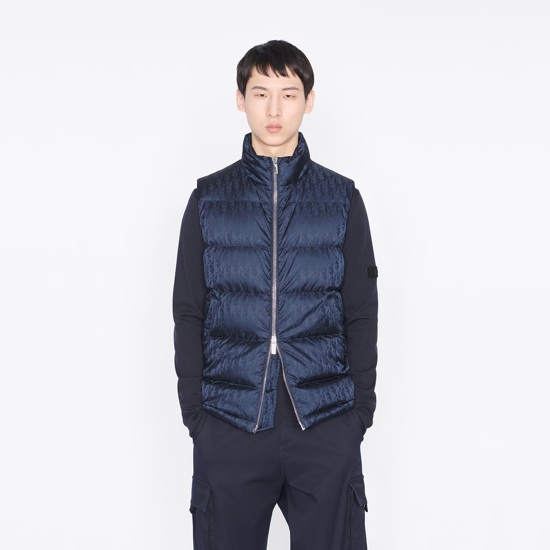 NIGO Dior Oblique Sleeveless Down Jacket Zip Puffer Vest Men's Autumn And Winter Fashion Trend Sleeveless Warm Jacket #nigo96497