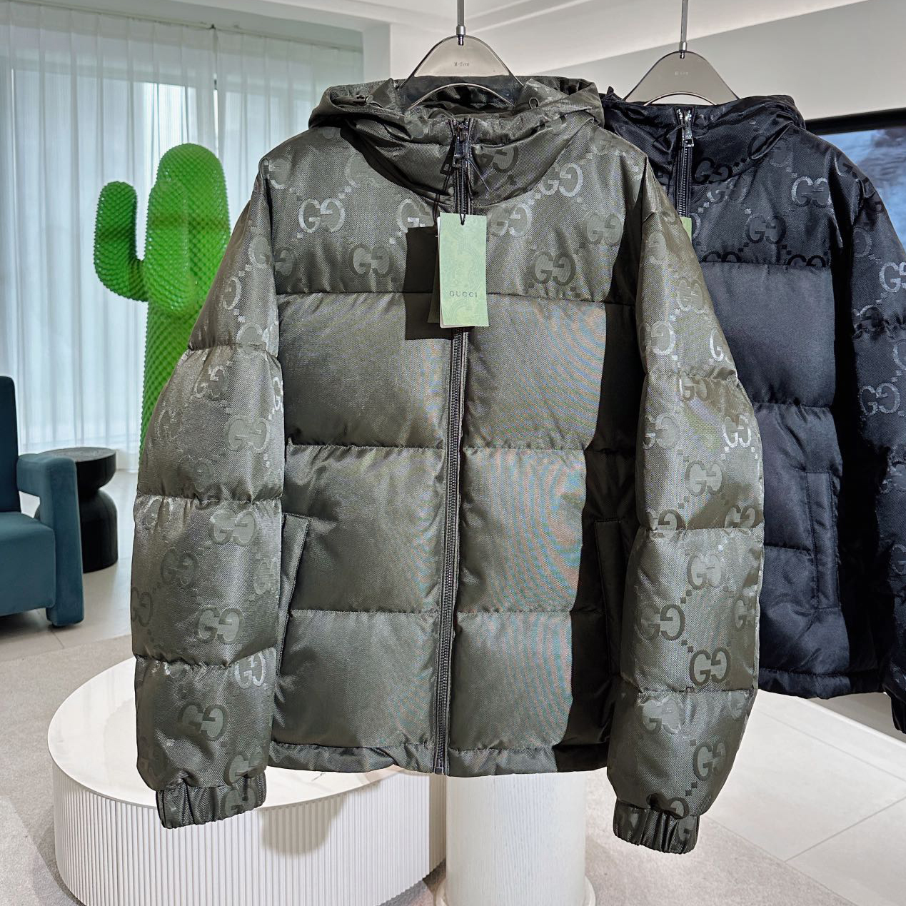 Nigo Gucci Men's And Women's Fall And Winter Solid Color Dark Pattern Letter Print Hooded Zipper Long sleeved Puffer Down Jacket #nigo74798