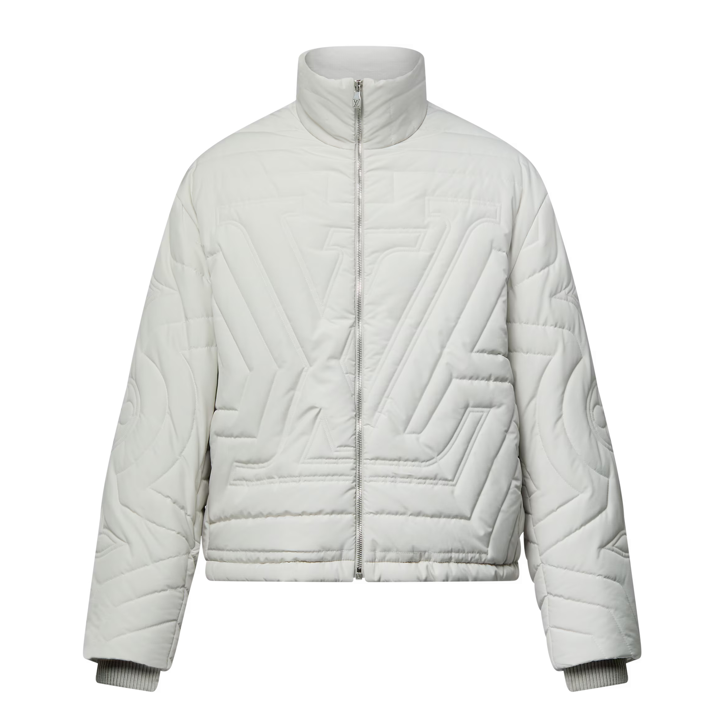 NIGO Louis Vuitton Men's Autumn and Winter Solid Color Standing Collar Quilted Drawstring Letter Embroidered Zipper Long Sleeve Jacket #nigo74796