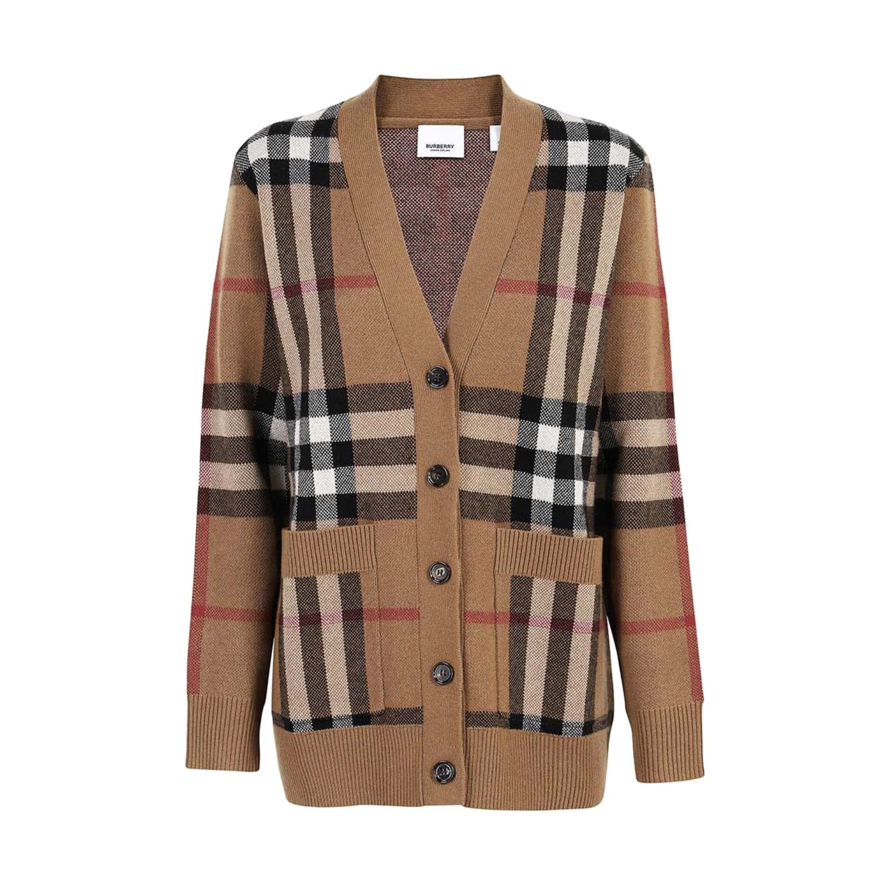 NIGO Burberry Men's Spring And Fall Plaid Print Wool Blend Single Breasted V-neck Long Sleeved Knit Cardigan Jacket #nigo74819
