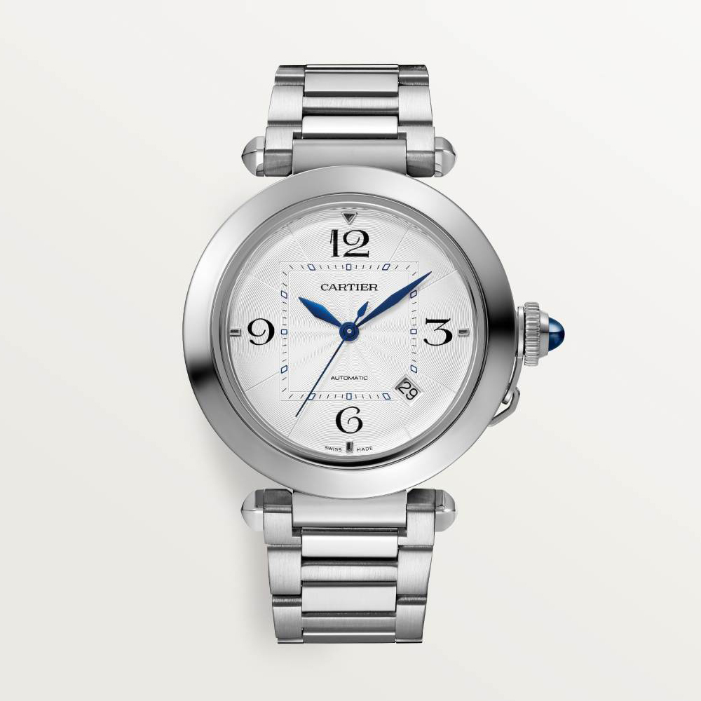 NIGO Cartier Pasha Men's Automatic Mechanical Movement 100M Water Resistant 41 mm White Dial Stainless Steel Case Strap Watch #nigo74822