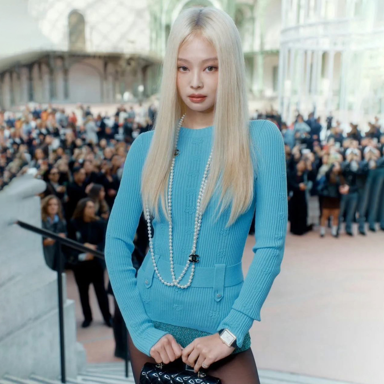 NIGO Chanel Women's Spring and Autumn Solid Color Double C Knitted Belt Sweater #nigo74816