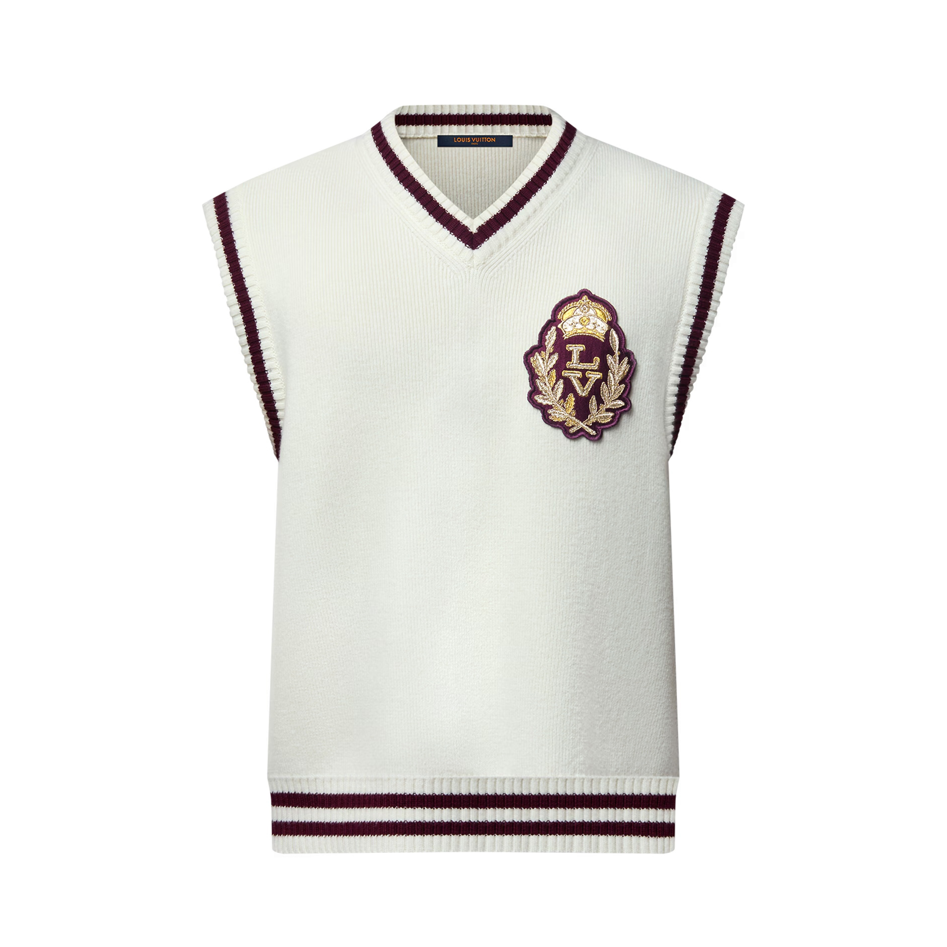 NIGO Louis Vuitton Women's Spring and Autumn Solid Color Embroidery Logo Decoration Fine Sister Sheep Wool Sleeveless Vest #nigo74824