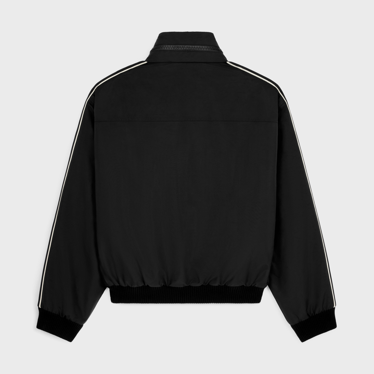 NIGO Celine Men's Fall And Winter Black And White Patchwork Hidden Hood Stand Up Collar Long Sleeved Cotton Jacket #nigo74814