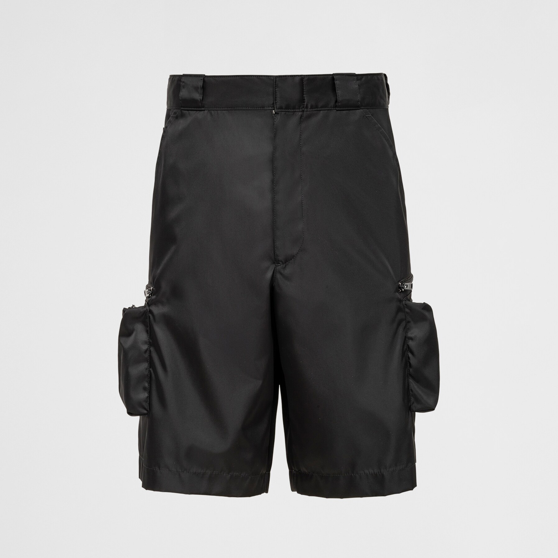 NIGO Prada Men's Summer Solid Colour Triangle Logo Nylon Casual Zip Up Shorts #nigo74838
