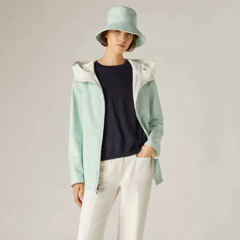 NIGO Loro Piana Women's Spring, Autumn And Winter Cotton Solid Color Reversible Zipper Casual Long Sleeve Hooded Windbreaker Jacket Ngvp #nigo9818