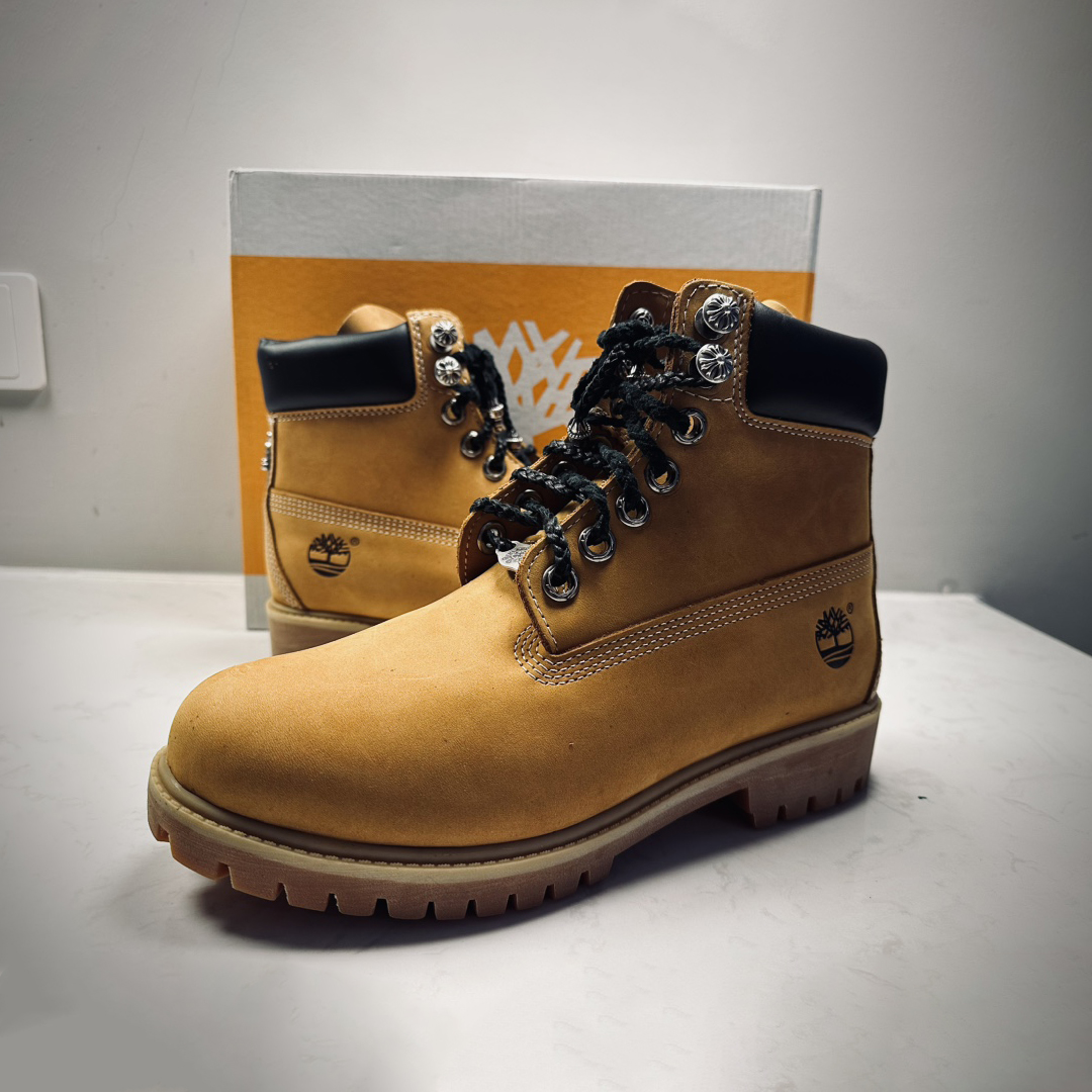 NIGO Chrome Hearts x Timberland Men's And Women's Fall And Winter Old Flower Print Round Head Lace Up Embossed Waterproof Suede And Ankle Boots Martin Boots Shoes #nigo74836