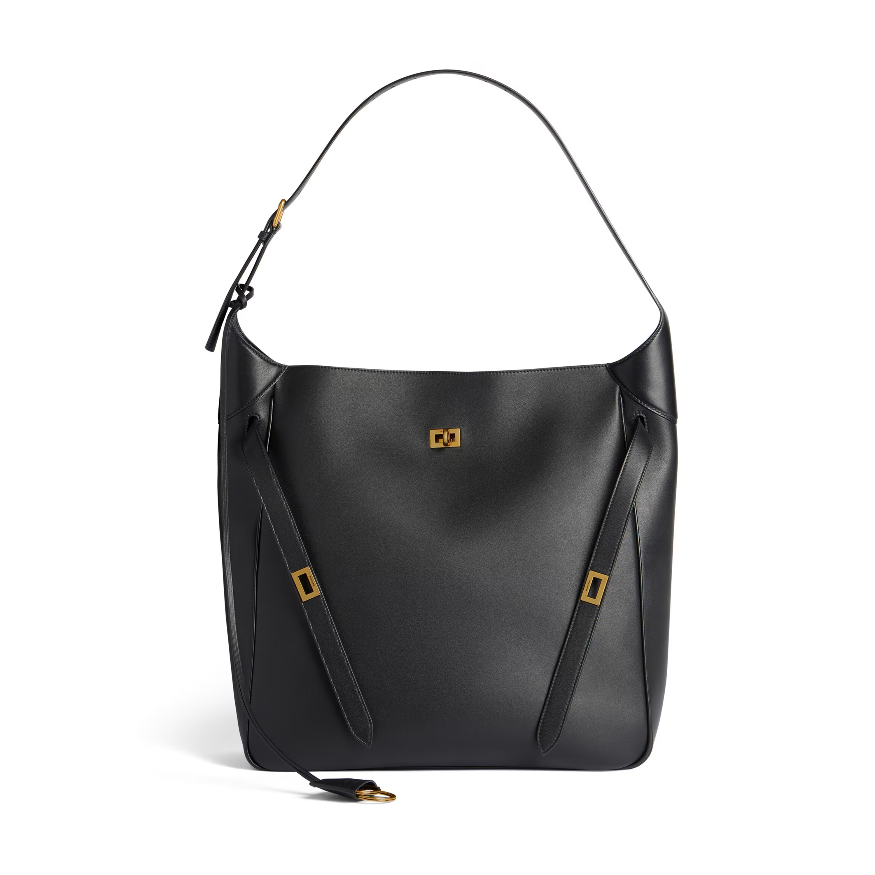 NIGO Balenciaga Women's Black Casual Leather Bel Air Large Hobo Shoulder Bags Handbags Tote Bags 8057582ABAV1000 Ngvp #nigo9832