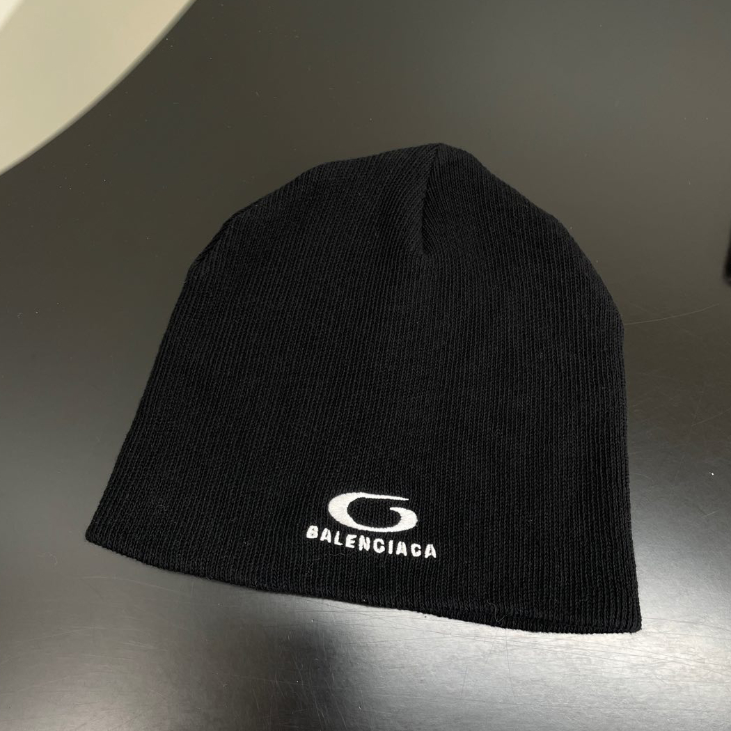 NIGO Balenciaga Men's And Women's Fall And Winter Logo Letter Printing Ribbed Knit Cotton Fleece Hat Cap #nigo74853
