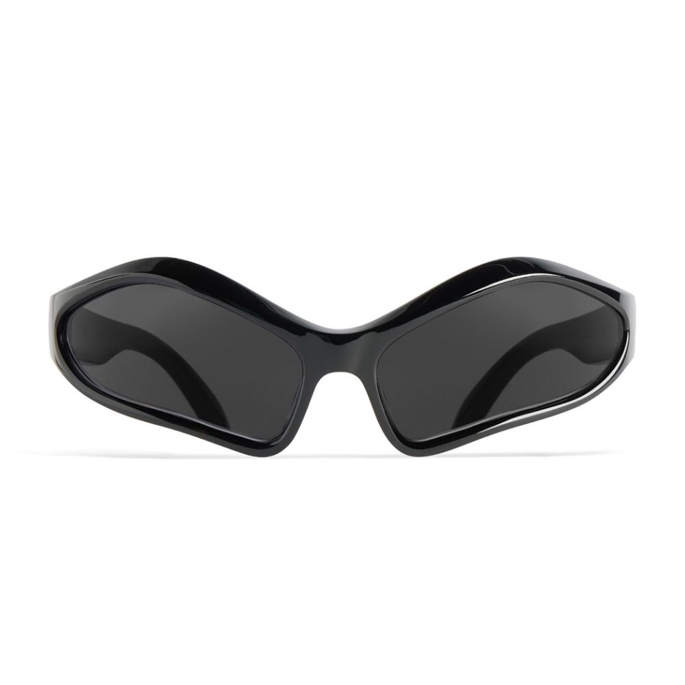 NIGO Balenciaga Women's Black Lens Legs Logo Monogram Nylon Irregular Shape Sunglasses Eyeglasses Glasses #nigo74874