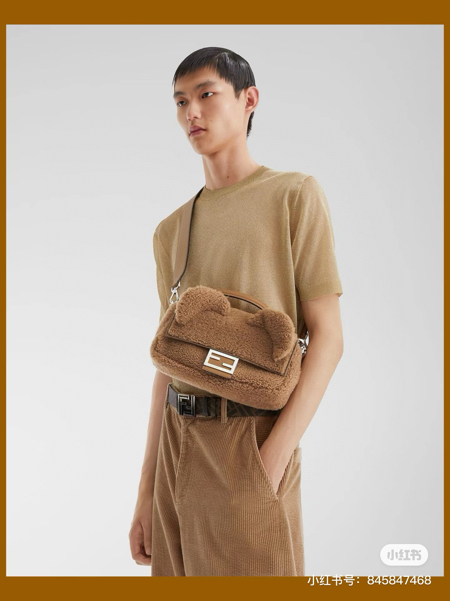 NIGO Fendi Baguette Men's and Women's Square Flap FF Magnetic Buckle Closure Lamb's Wool Single Shoulder Slanting Handbag Bag Bags #nigo74863