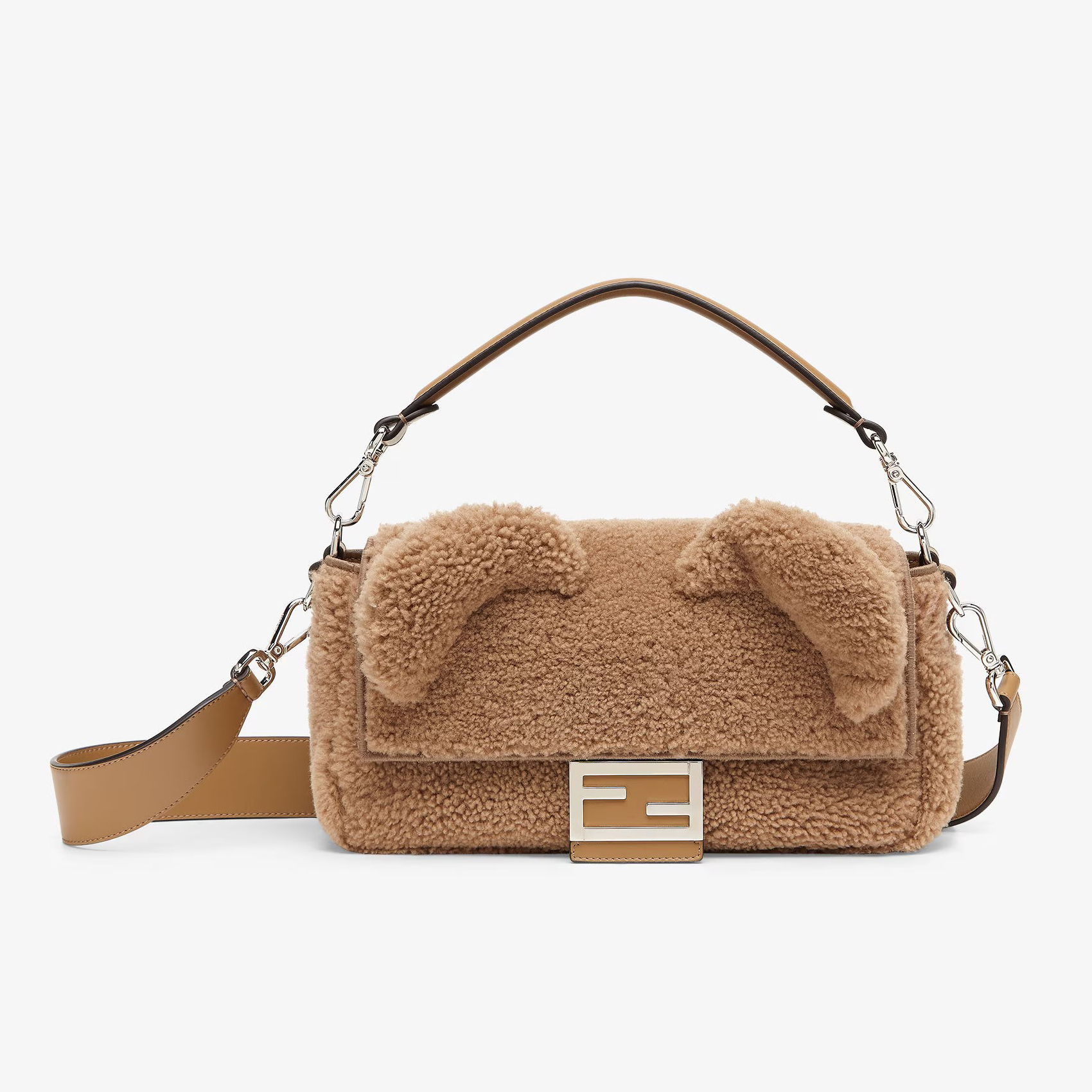 NIGO Fendi Baguette Men's and Women's Square Flap FF Magnetic Buckle Closure Lamb's Wool Single Shoulder Slanting Handbag Bag Bags #nigo74863