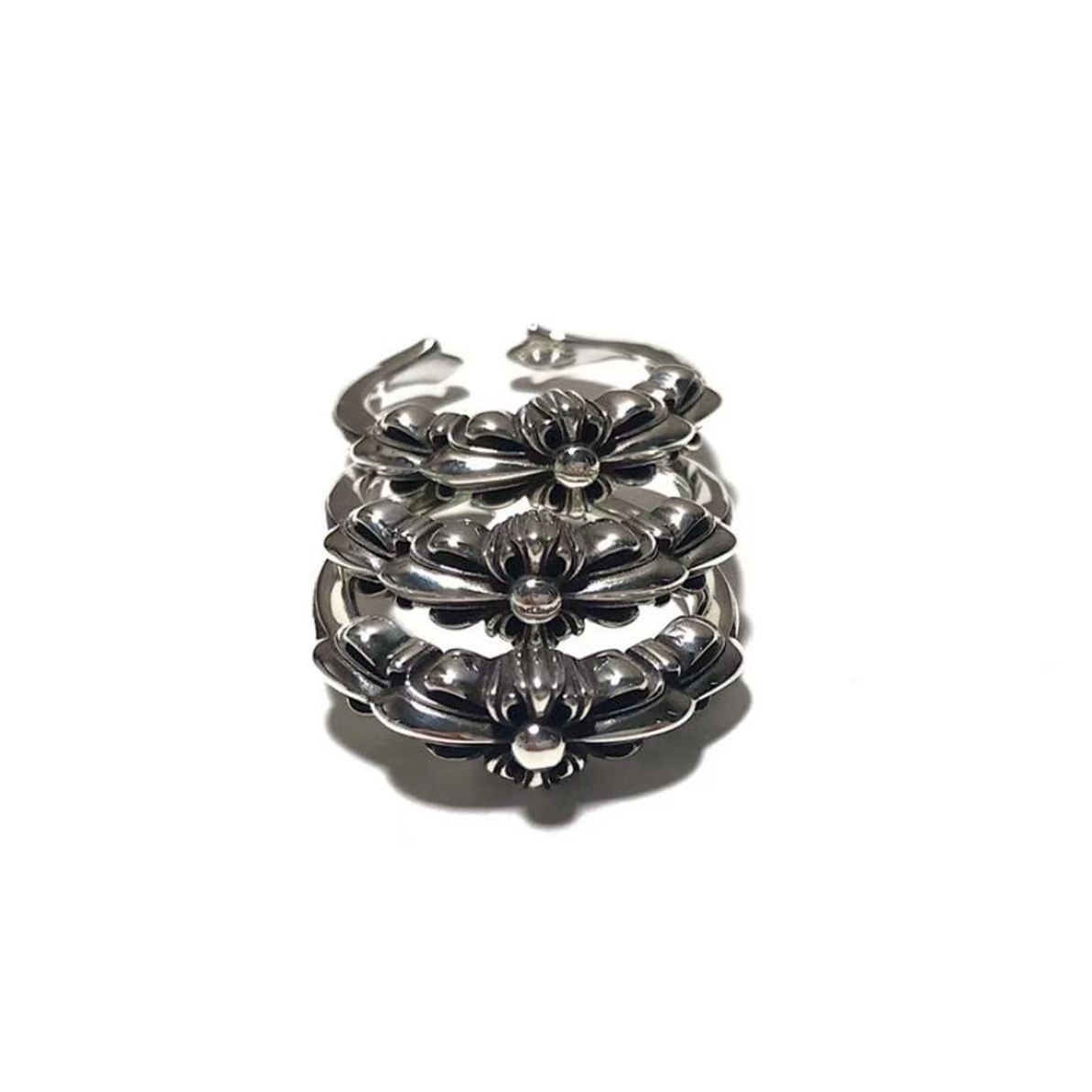 NIGO Chrome Hearts Men's Women's Fashion Vintage Crucifix Flower Delicate Opening Ring Casual Jewelry #nigo71818