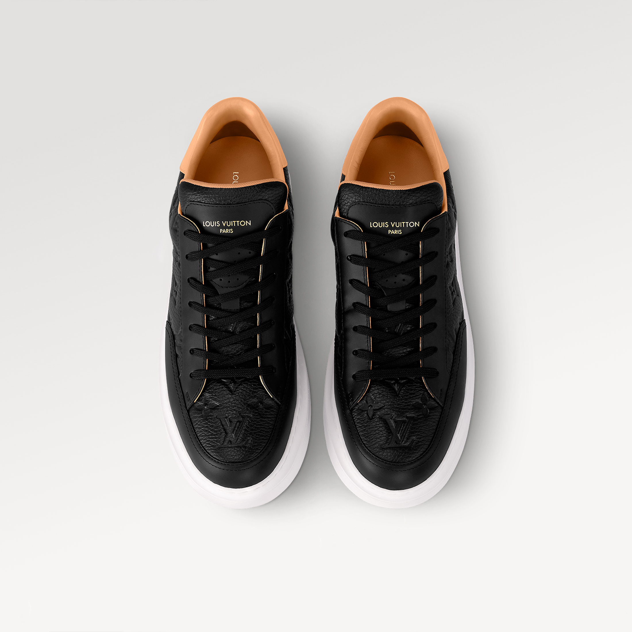 NIGO Louis Vuitton Men's Beverly Hills Sneakers Fashion Casual Lace Up Black Cowhide Embossed Sneakers Shoes #nigo71843