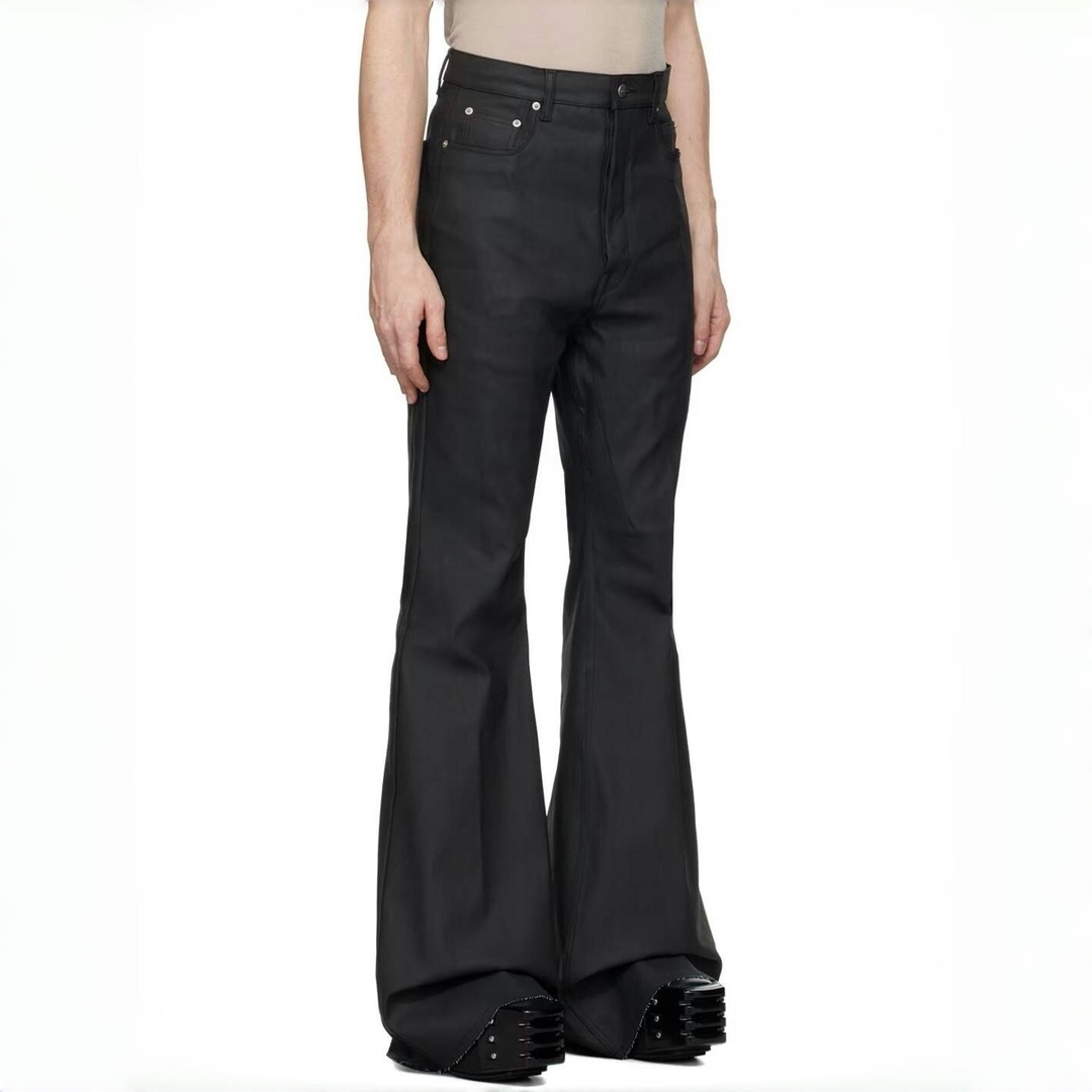 NIGO Rick Owens Men's High-street Solid Colour High-waisted Micro-large Denim Trousers Twill Cotton Spring And Autumn Versatile God Pants Ngvp #nigo9827