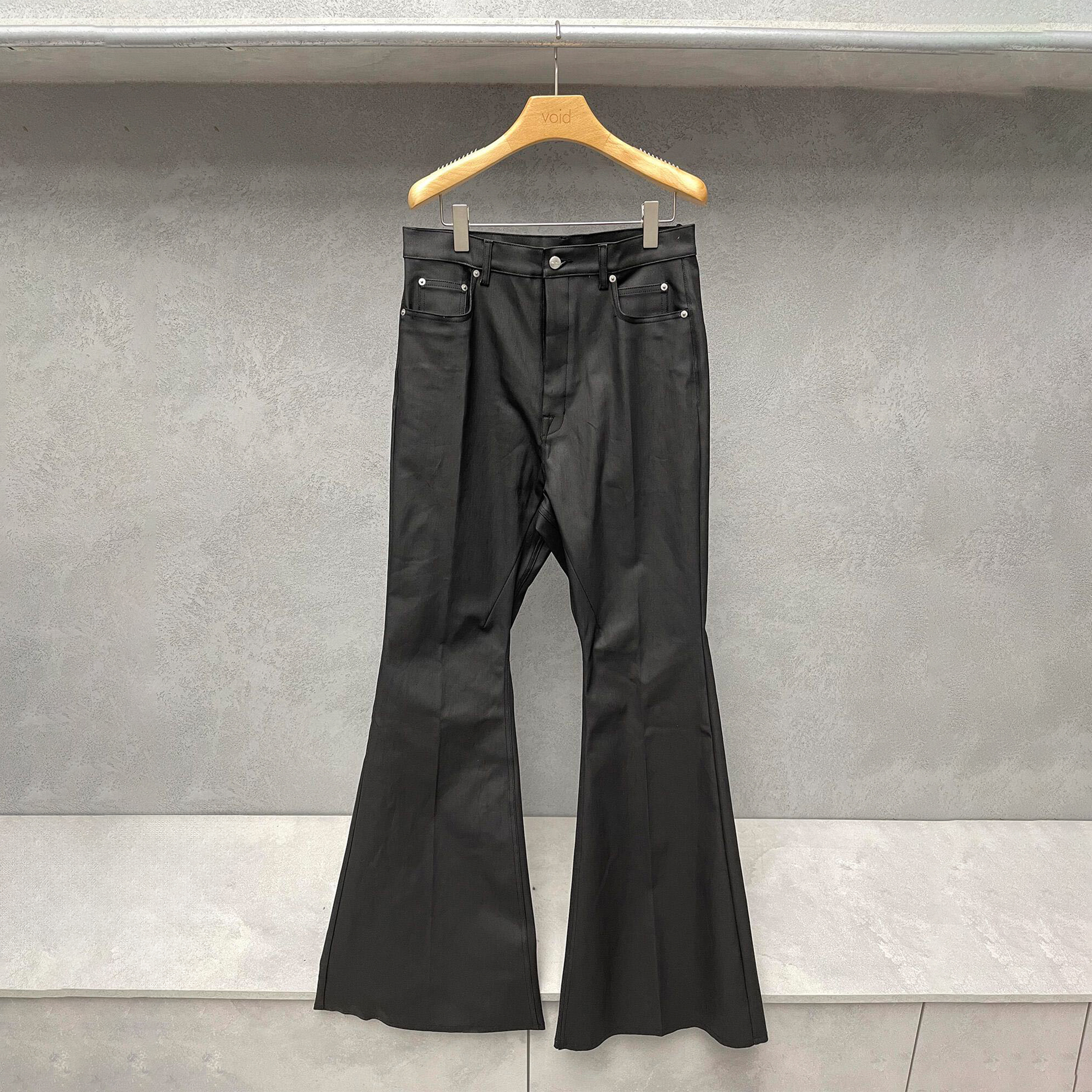 NIGO Rick Owens Men's High-street Solid Colour High-waisted Micro-large Denim Trousers Twill Cotton Spring And Autumn Versatile God Pants Ngvp #nigo9827