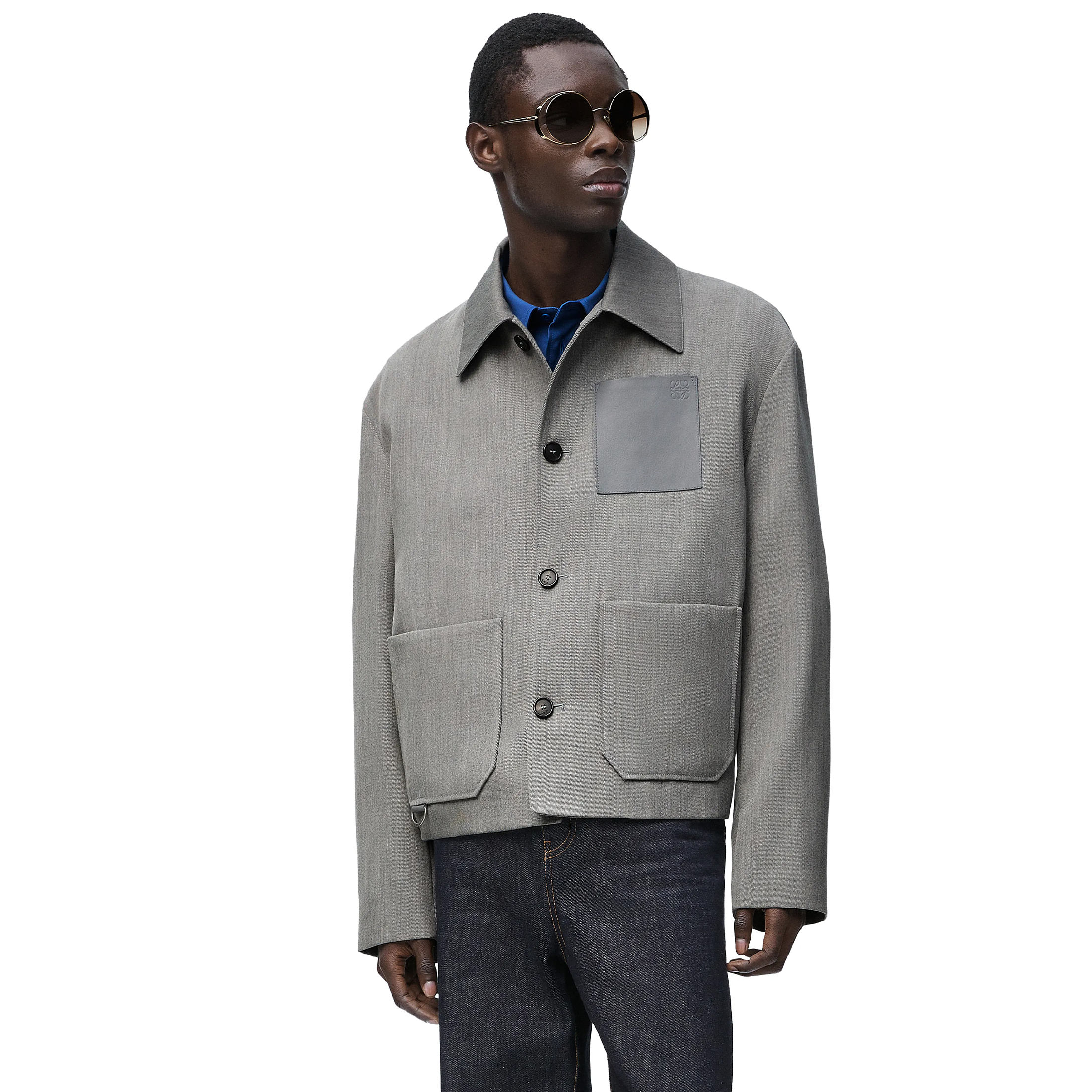 NIGO Loewe Men's Autumn And Winter Wool Work Jacket Solid Colour Pockets Loose Fit Lapel Single-breasted Fashion Casual Jacket﻿ #nigo71842