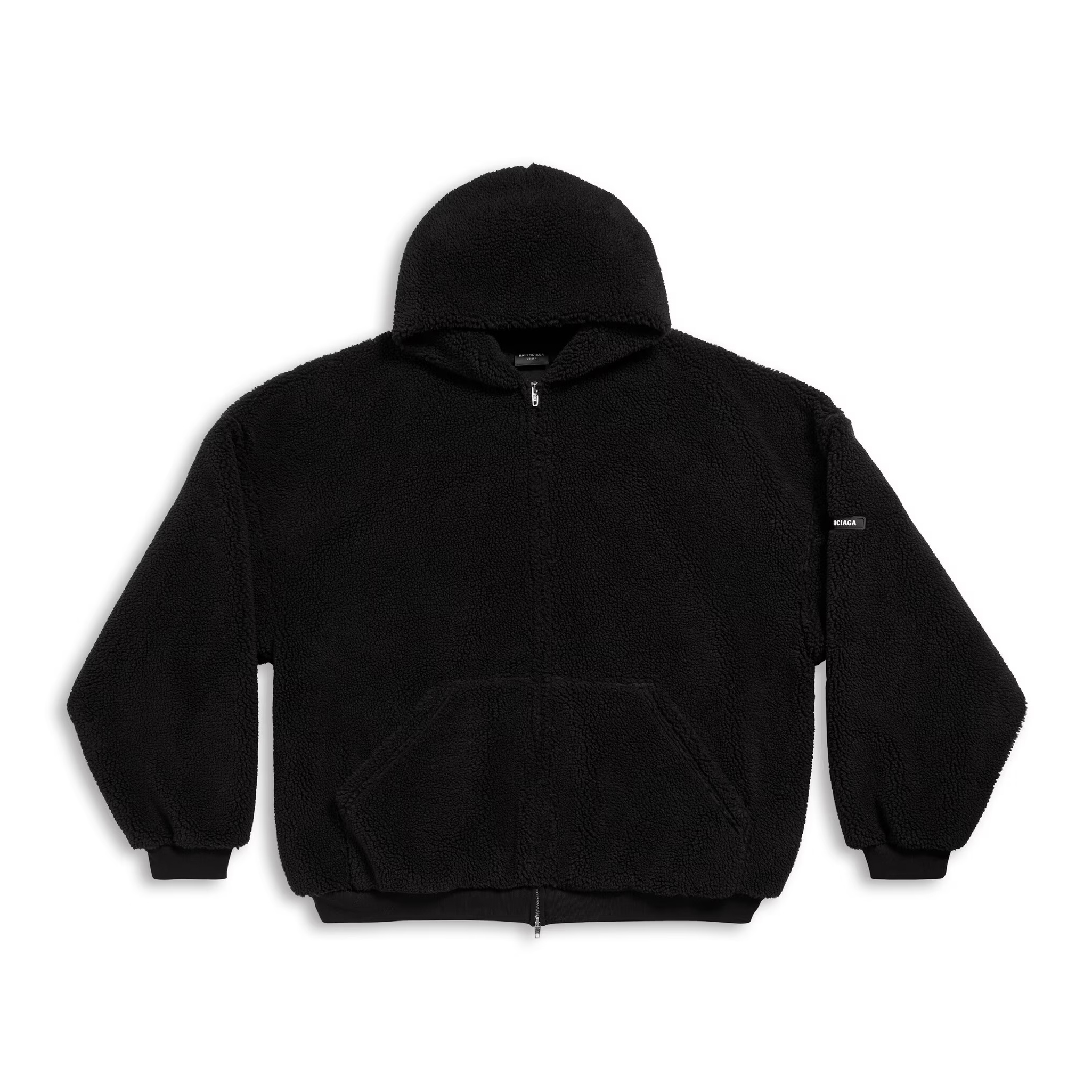 NIGO Balenciaga Men's and Women's Fall/Winter Solid Color Hooded Pellet Fleece Zipper Long Sleeve Jacket #nigo74895