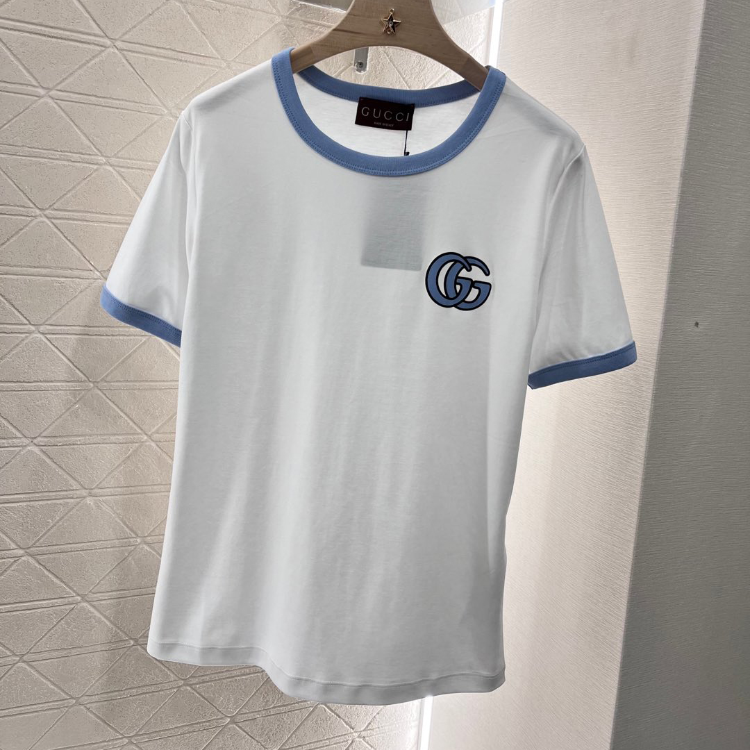 NIGO Gucci Women's Summer Solid Color Letter Print Round Neck Cotton Short Sleeve T-Shirt #nigo74913