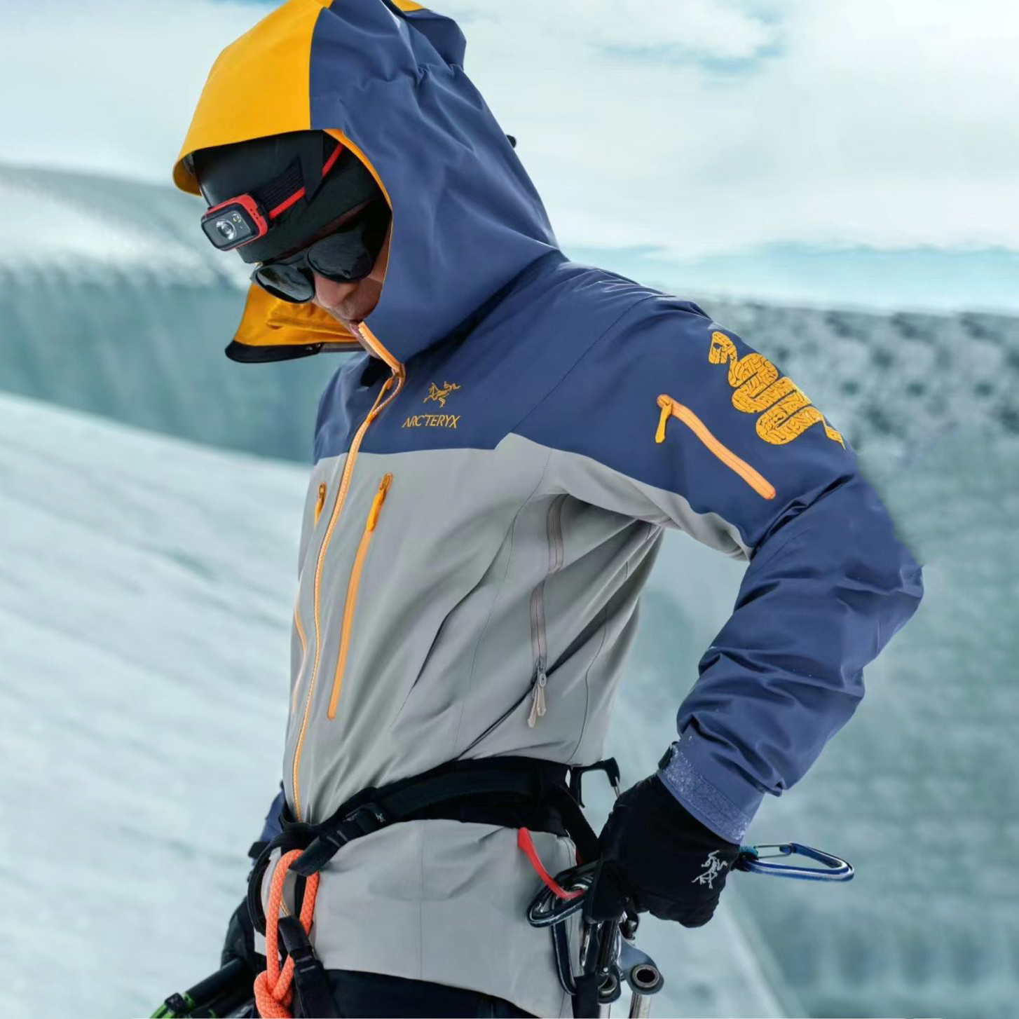 NIGO Arcteryx Men's Fall/Winter Zipper Hooded Long Sleeve Colorblocked Ski Jacket #nigo74917