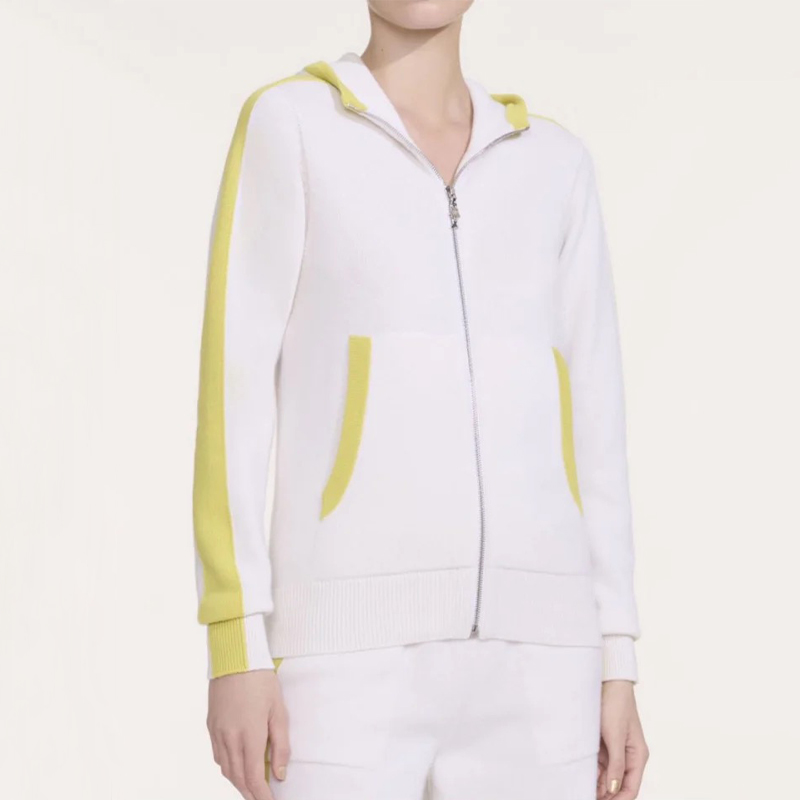 NIGO Chanel Women's Spring And Autumn Colorblocking Casual Zipper Long Sleeve Hooded Cardigan Jacket Ngvp #nigo9838