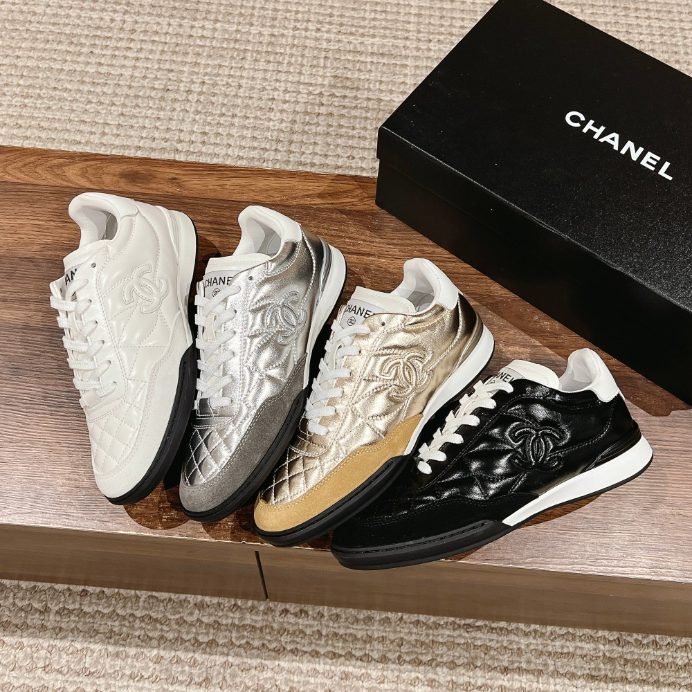 NIGO Chanel Women's Solid Color Flat Round Toe Lace Up Low Top Casual Sneakers Shoes #nigo74922