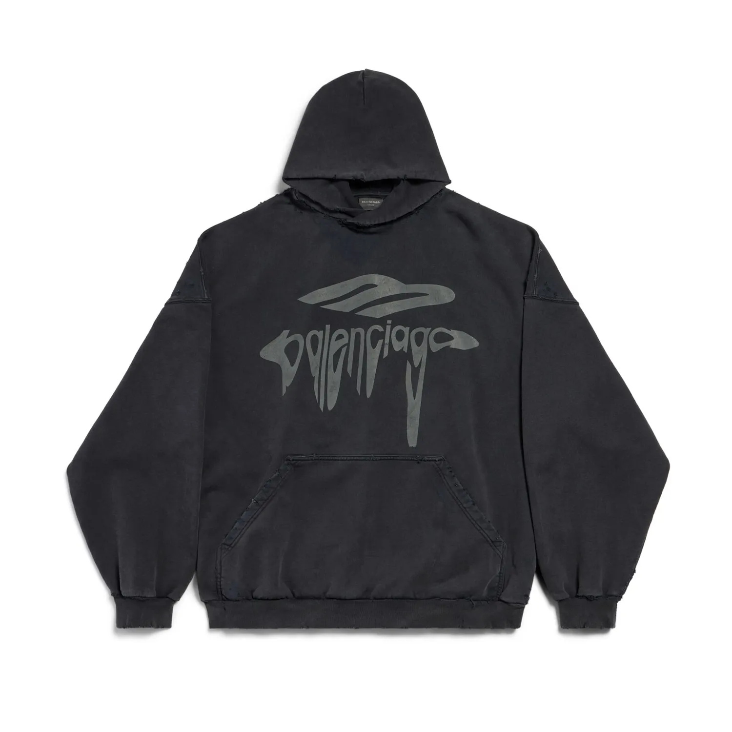 NIGO Balenciaga Men's Spring 3B LIQUIFIED Loose High Street Cotton Logo Print Hooded Sweatshirt #nigo74929