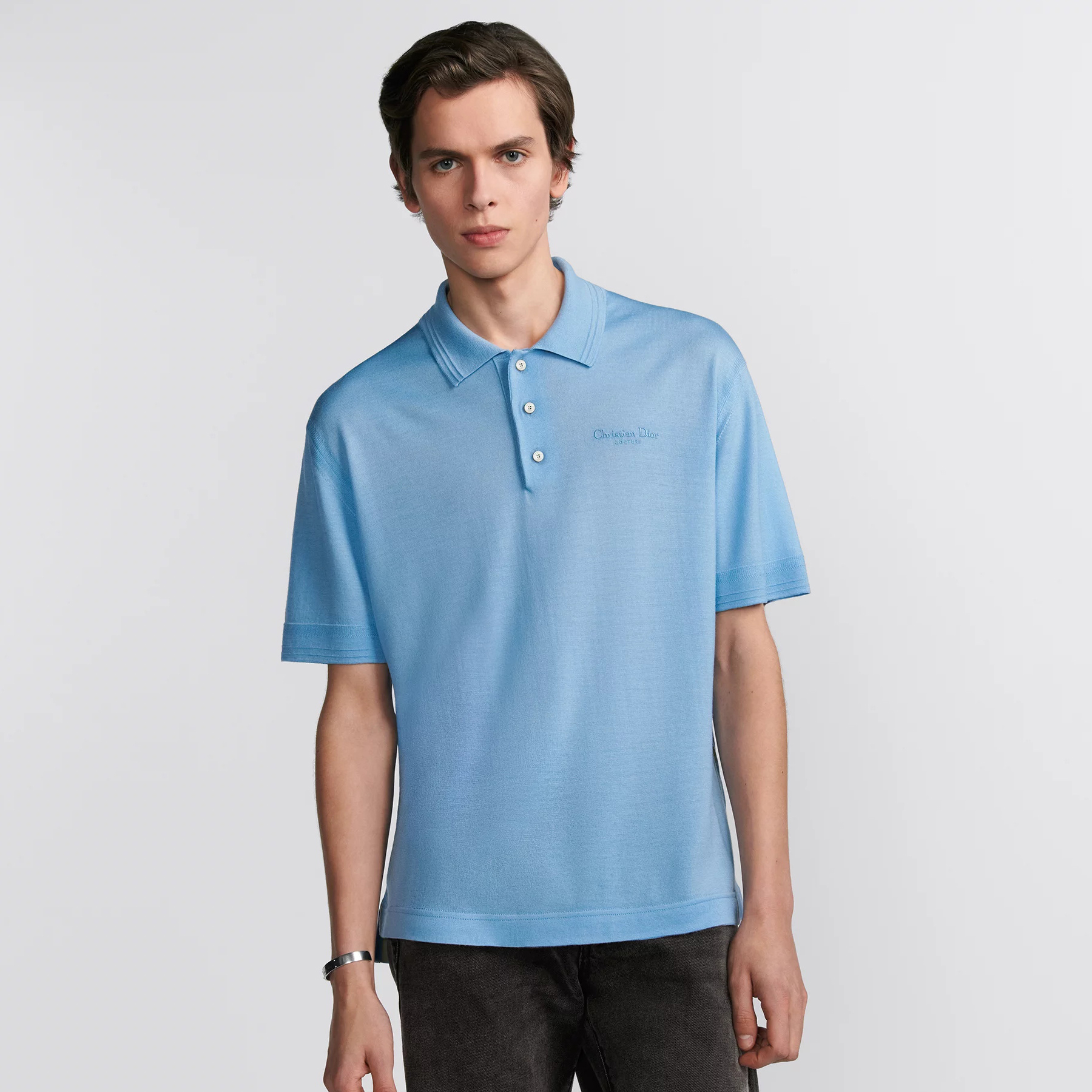 NIGO Dior Men's Summer Logo Embroidery Loose Solid Color Polo Collar Cotton Short Sleeve T-shirt #nigo74926