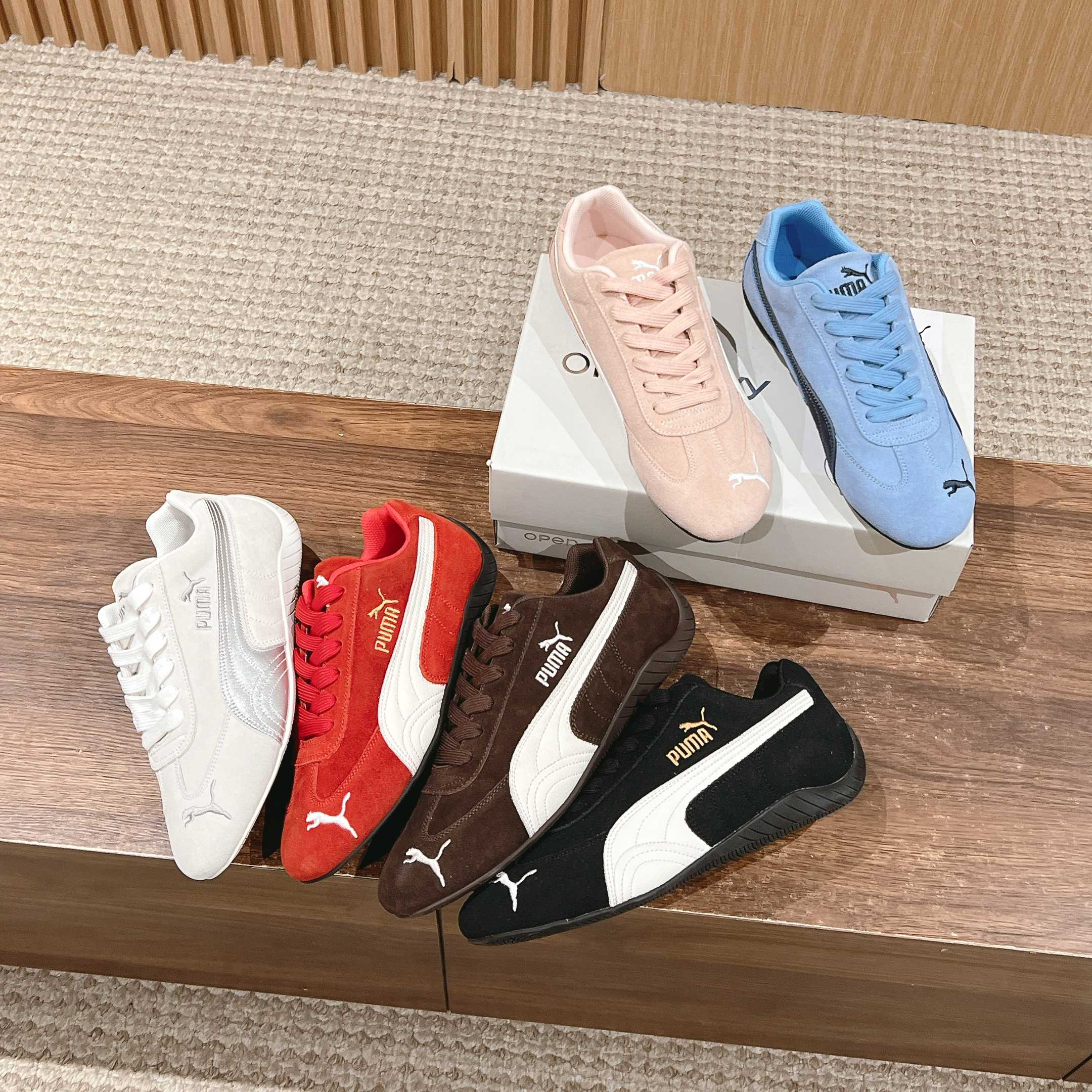 NIGO Puma Women's Solid Color Cowhide Wear-resistant Non Slip Low Top Lace Up Casual Derby Shoes #nigo74952