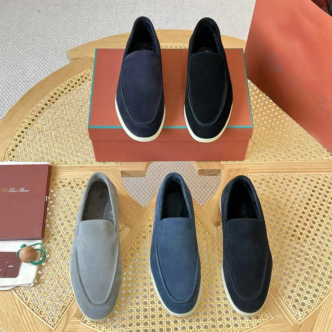 NIGO Loro Piana Men's Spring/Summer Solid Color Suede Leather Loafers Shoes #nigo74937