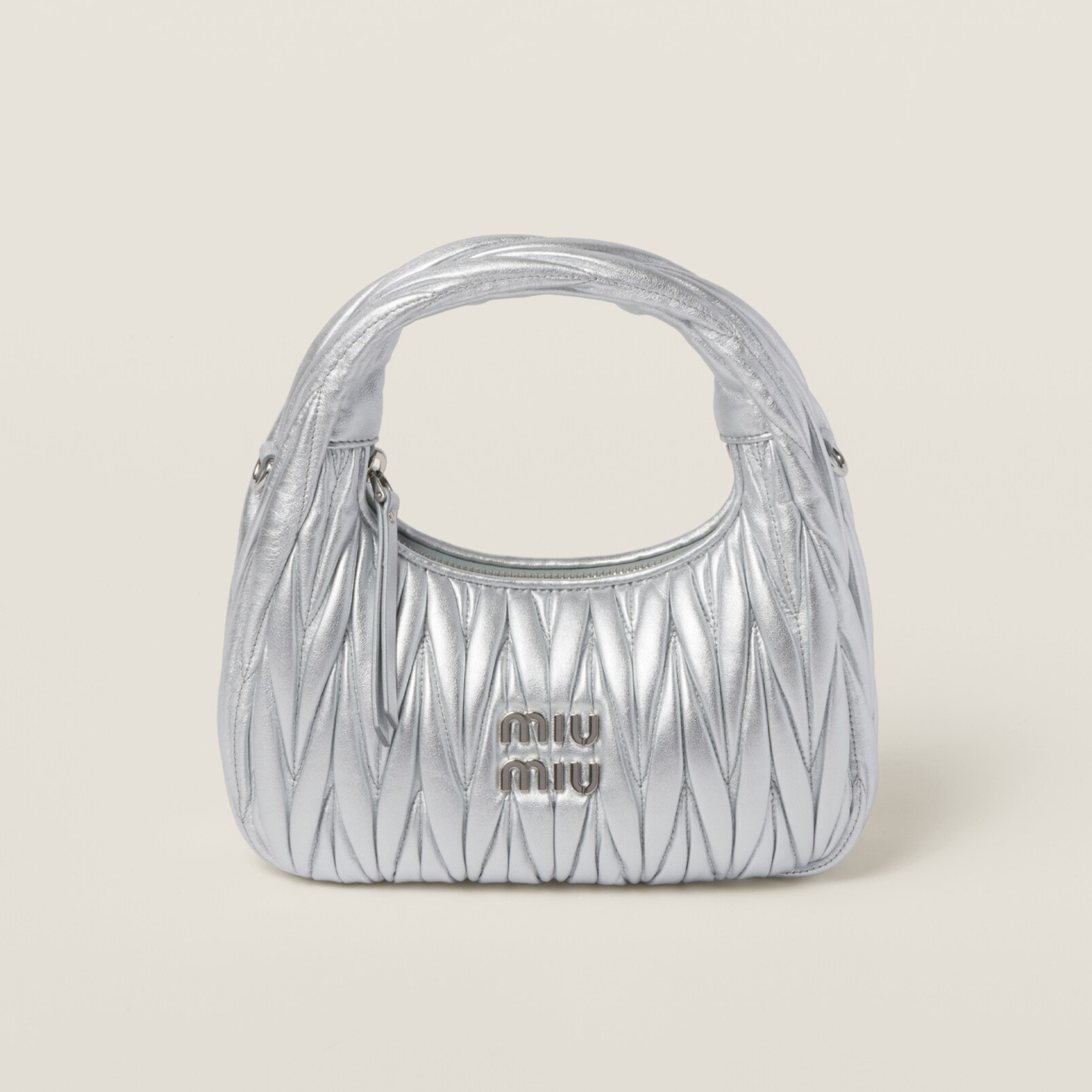 NIGO MiuMiu Wander Women's Metal Engraved Logo Zipper Closure Quilted Napa Leather Shoulder Crossbody Handbag Bag Bags #nigo74965