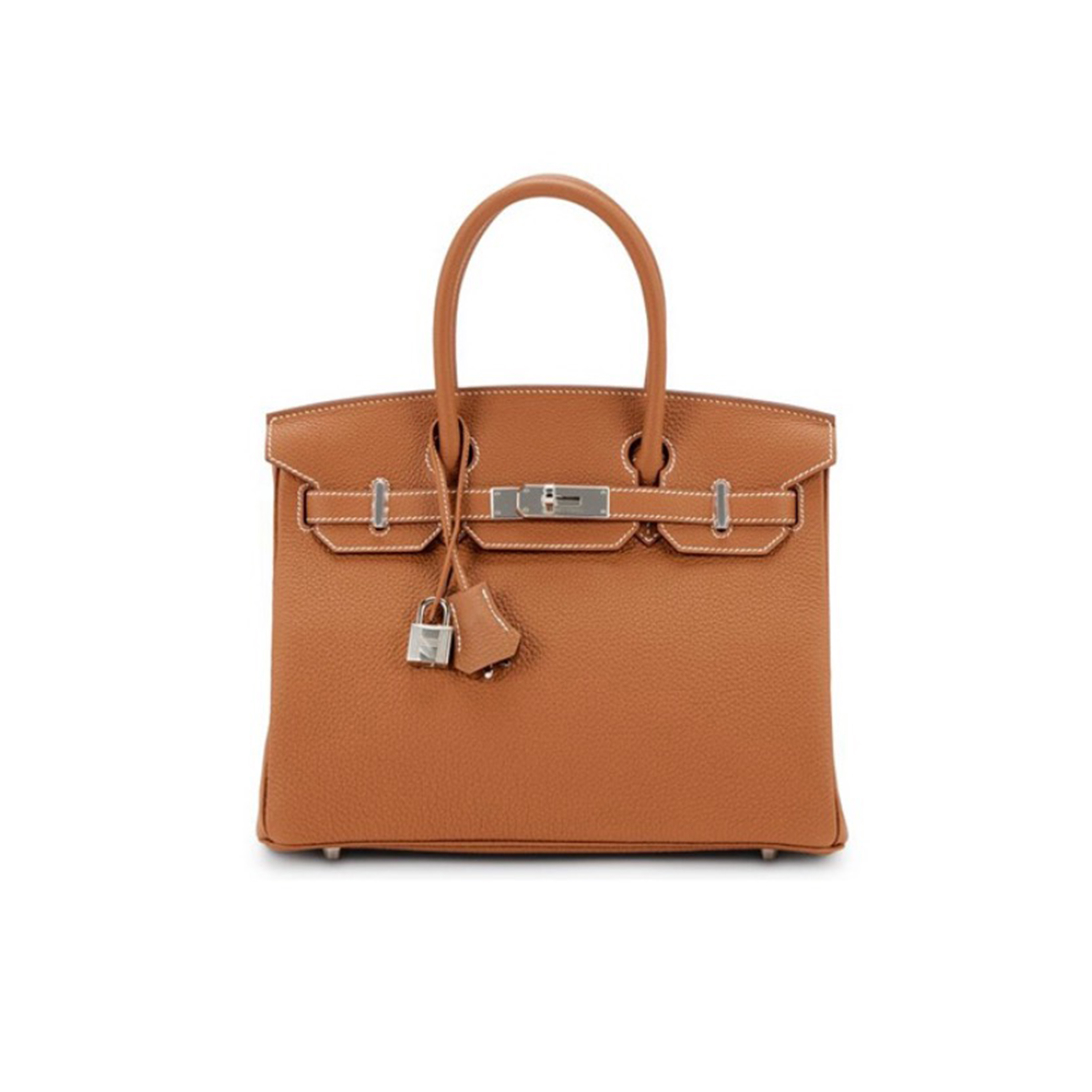 NIGO Hermes Birkin 30 Silver Buckle Inside Sewn Epsom Cowhide Platinum Bag Tote Regular Women's 37 Gold Golden Brown Fashionable Temperament Bags #nigo74979