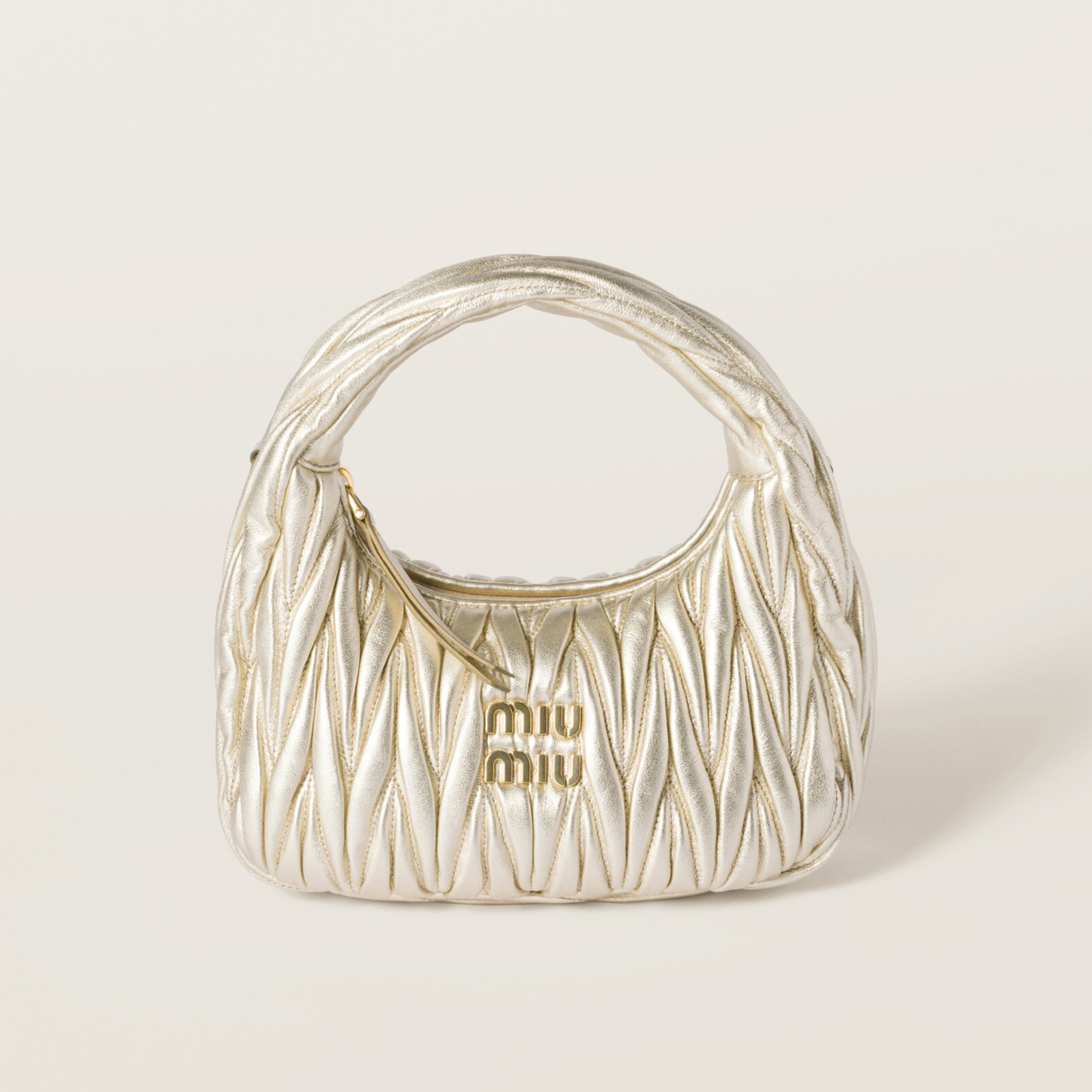 NIGO MiuMiu Wander Women's Metal Engraved Logo Zipper Closure Quilted Napa Leather Shoulder Crossbody Handbag Bag Bags #nigo74965