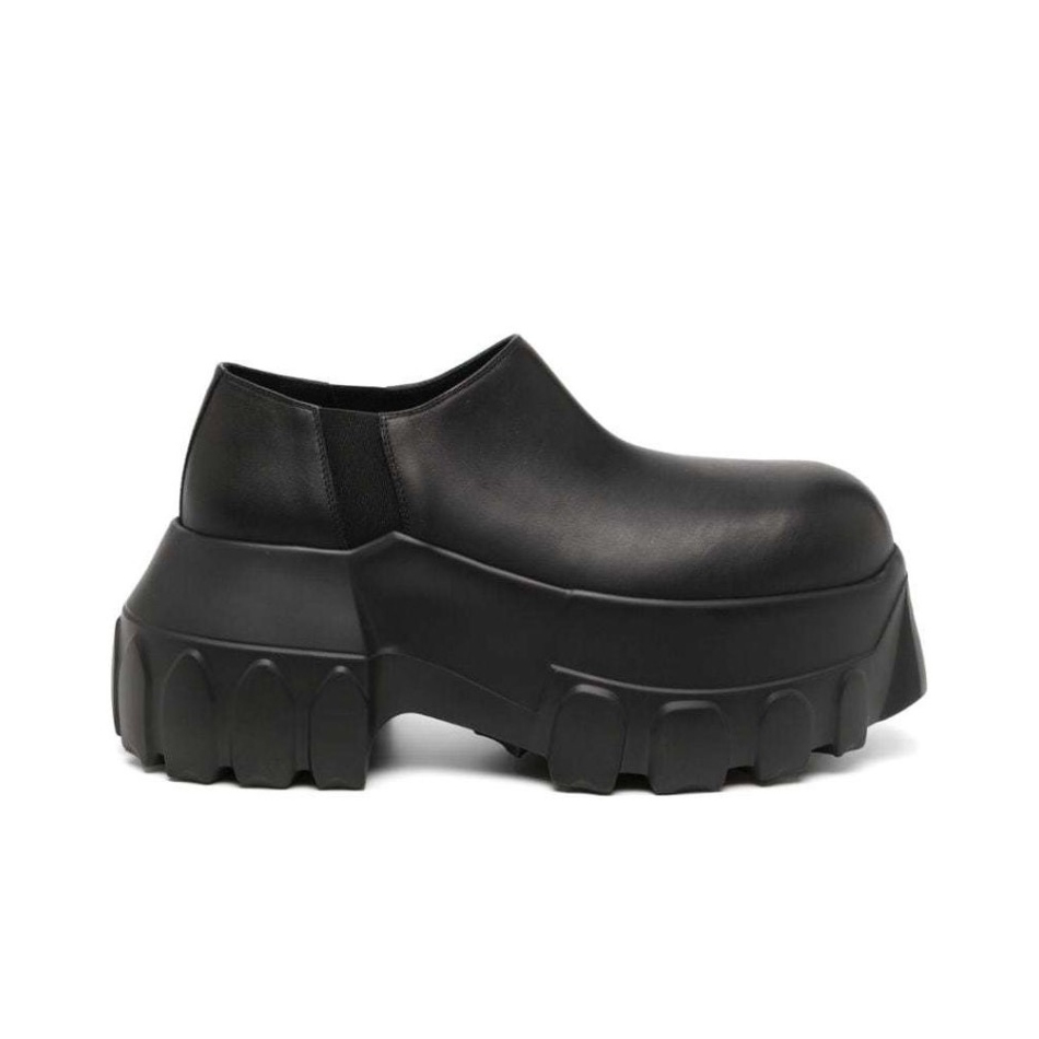 NIGO Rick Owens Men's And Women's Solid Color Round Head Thick Sole Calfskin Casual Shoes #nigo74976