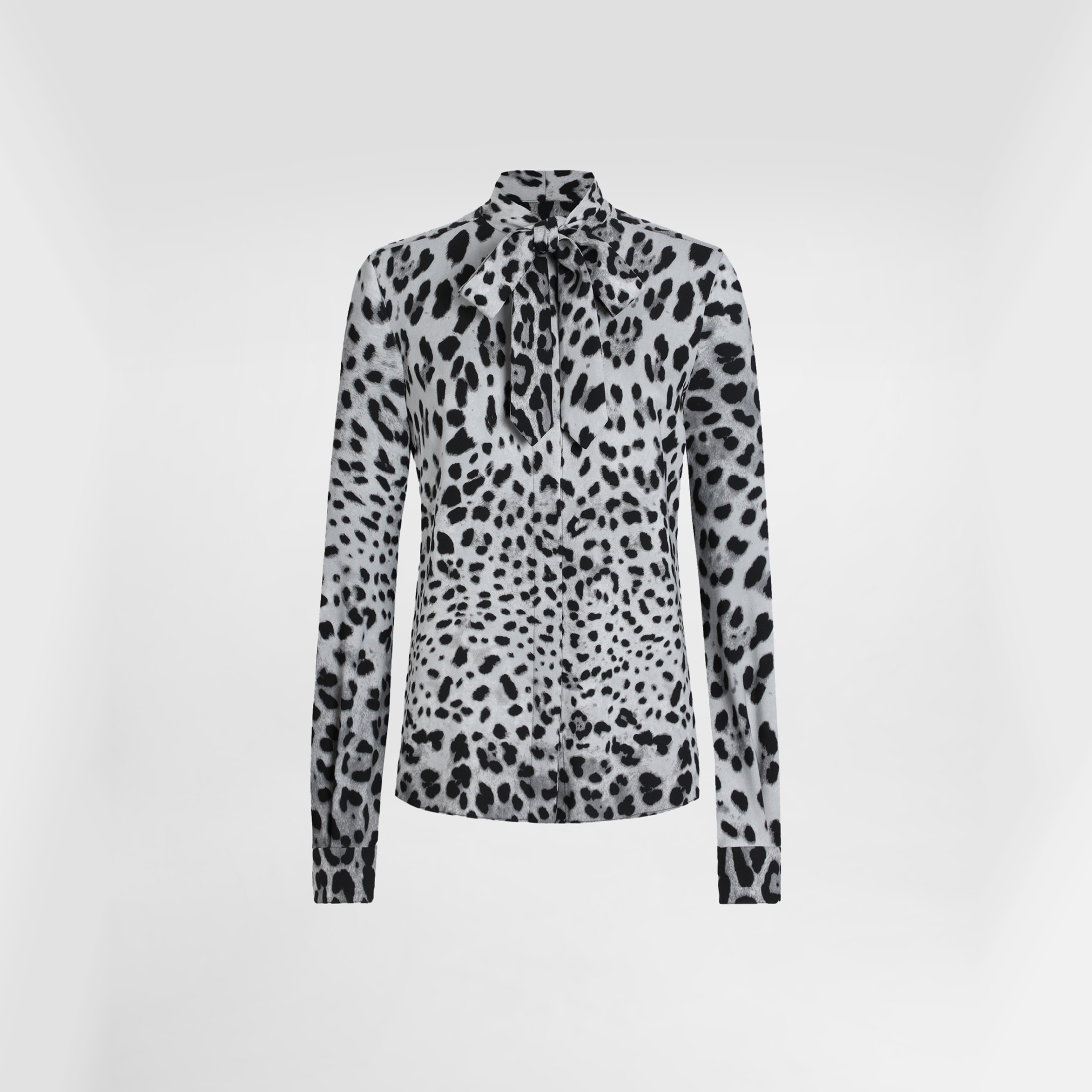 NIGO Dolce&Gabbana Women's Spring And Summer Leopard Print Bow Silk Shirt Temperament Elegant Luxury Tie Shirt Blouse Ngvp #nigo9865