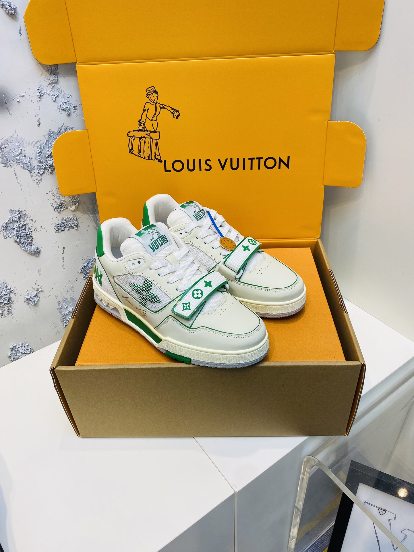 NIGO Louis Vuitton Lv Trainer Men's Fashionable Luxury Cowhide Colour Block Casual Sneakers Shoes #nigo74961