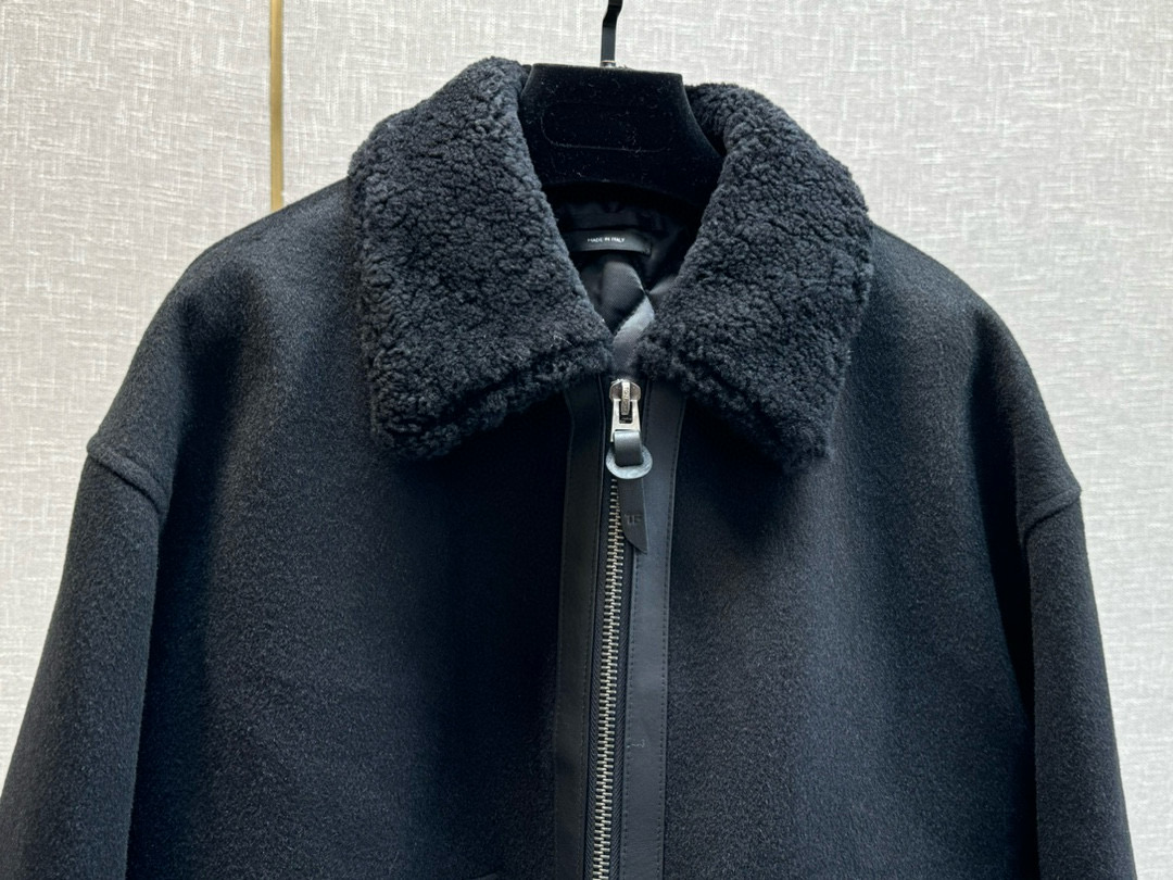 NIGO Tom Ford Men's Autumn and Winter Solid Color Cashmere Lapel Zipper Long Sleeve Jacket #nigo74958