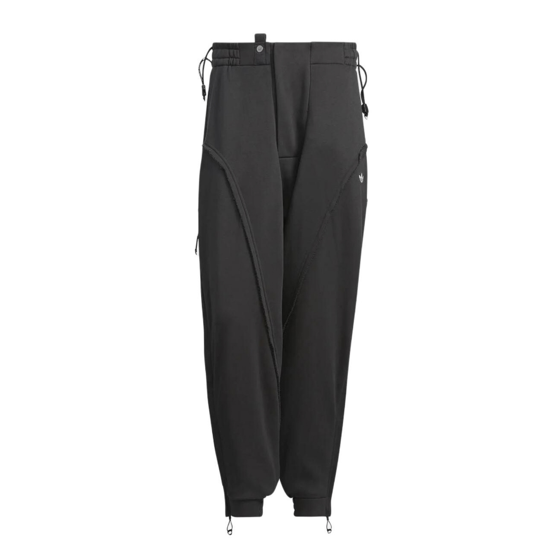NIGO Adidas Originals X HAMCUS Men's Spring Autumn Black Cropped Drawstring Cotton Knit Sweatpants Pants #nigo74997