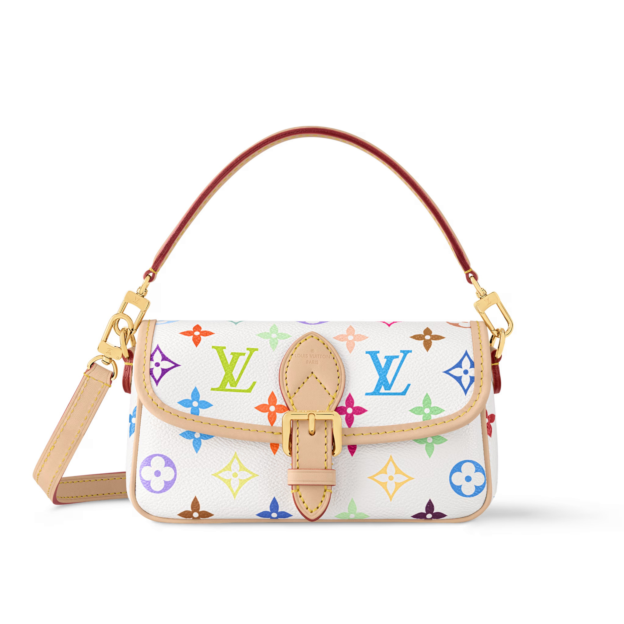 NIGO Louis Vuitton LV x TM NANO DIANE Women's Metal Parts Magnetic Closure Colorful Logo Printing Coating Canvas With Cowhide Trim Shoulder Handbag Bag Bags #nigo74994