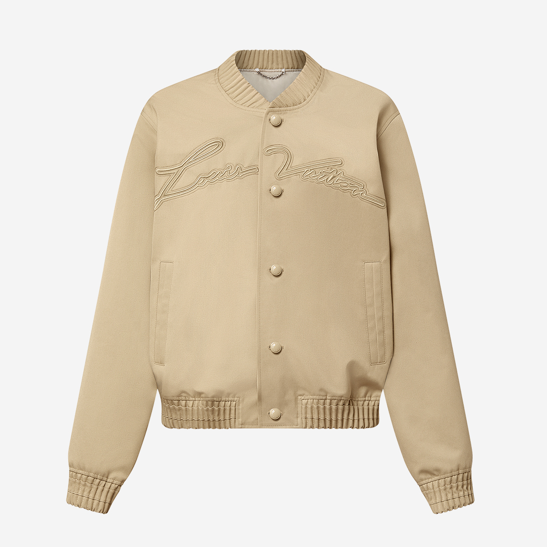 NIGO Louis Vuitton Men's MONOGRAM Reversible Windproof Jacket Spring And Autumn Logo Embroidery Zipper Long Sleeve Fitted Coat #nigo71824