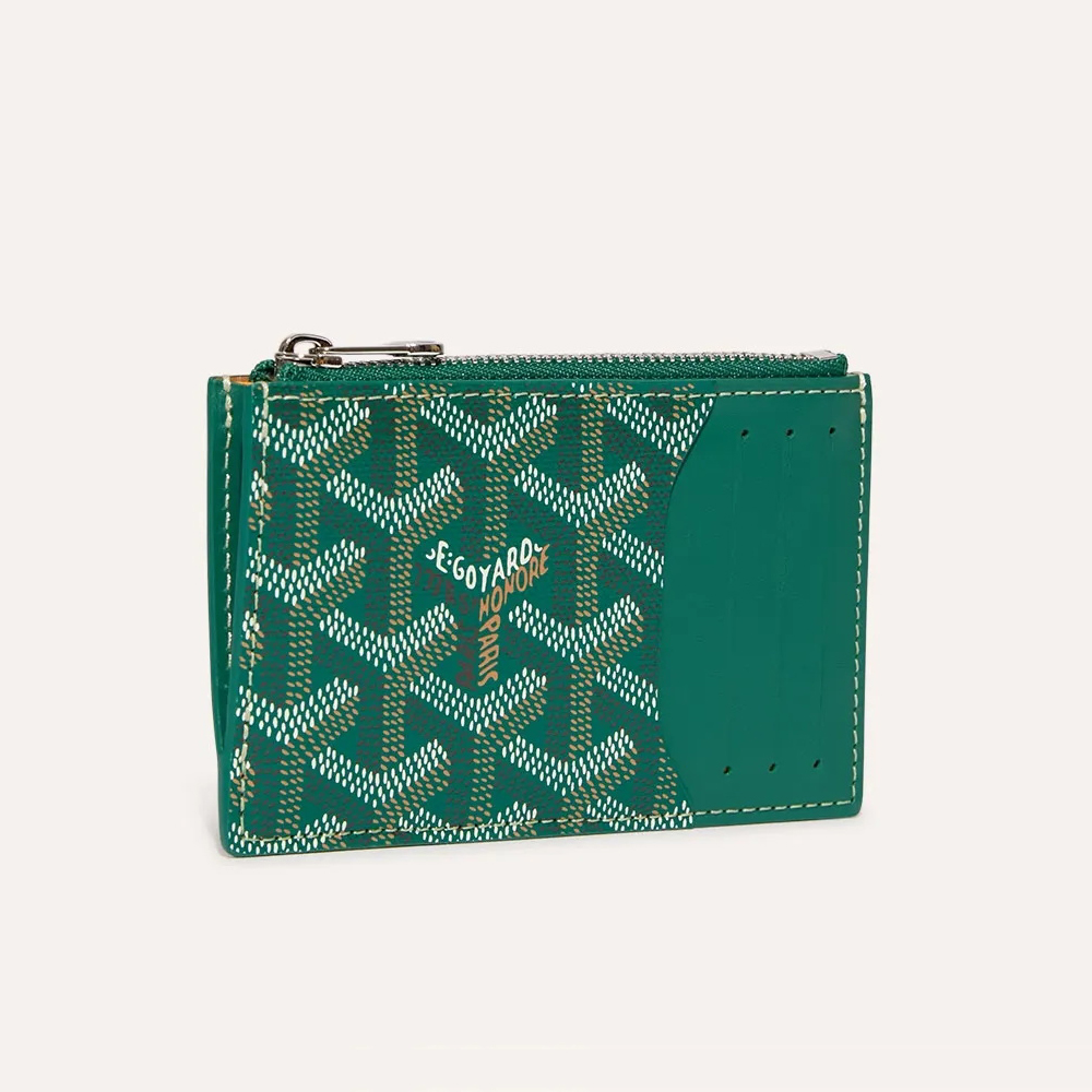 NIGO GOYARD Bourbon Men's and Women's Old Flower Full Print Zipper Closure Canvas Patchwork Leather Card Case Bag Bags #nigo75123