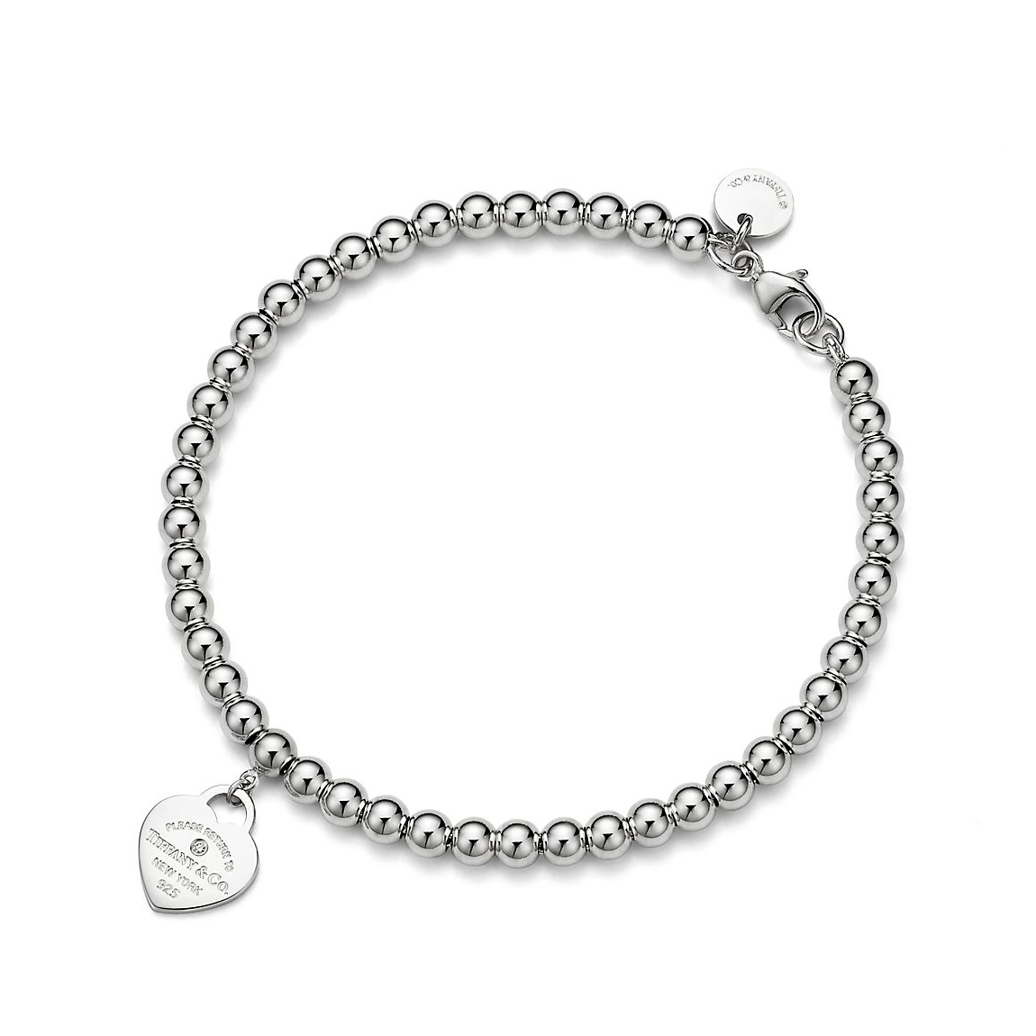 NIGO Tiffany & Co. Men's and Women's Solid Color Heart Charm Beaded Bracelet Jewelry #nigo75126