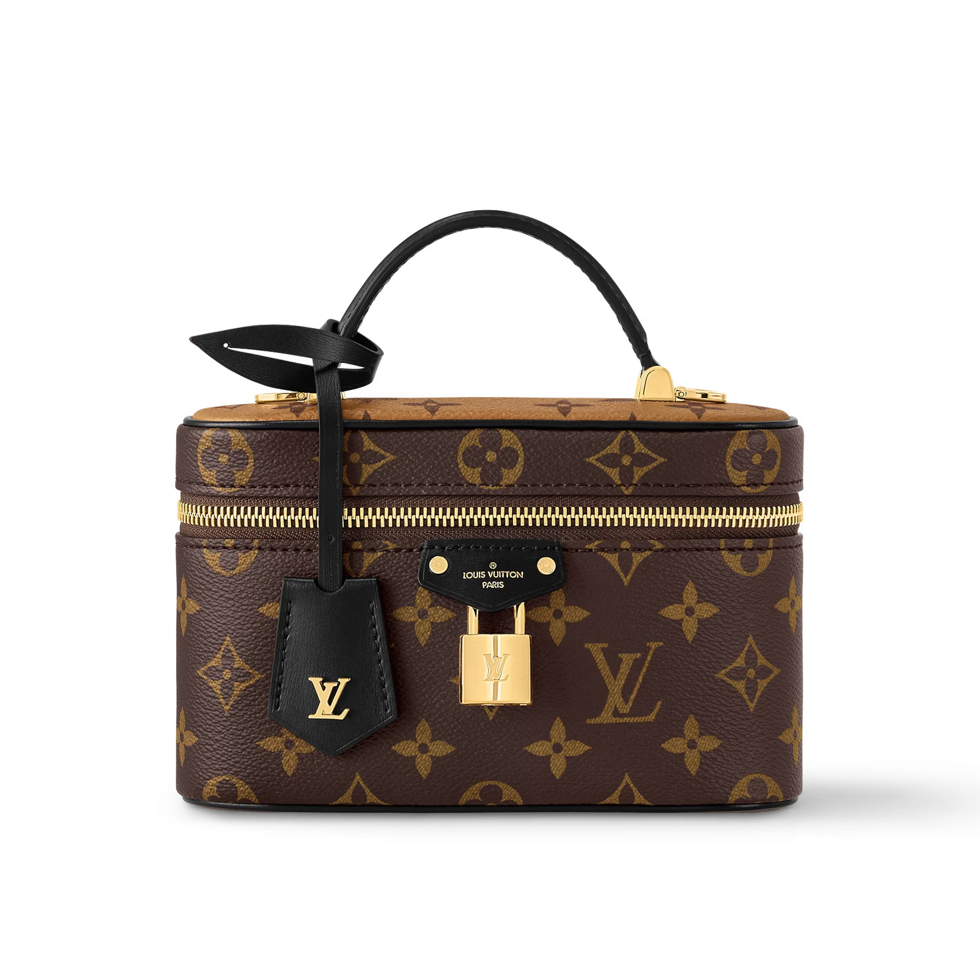NIGO Louis Vuitton Vanity Chain Pouch Women's Brown Monogrammed Pendant Zipper Closure Calfskin Gloves Cosmetic Bag Bags #nigo75134