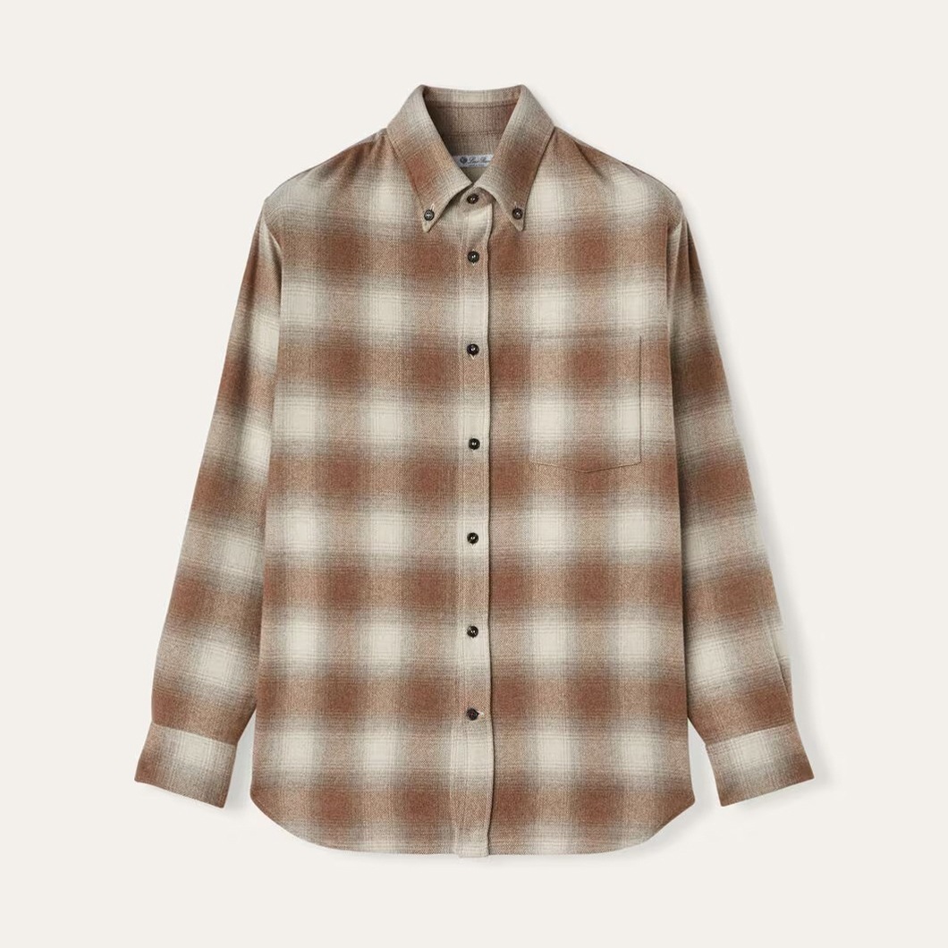NIGO Loro Piana Men's Spring, Autumn And Winter Check Solid Color Long Sleeve Single Breasted Casual Jack Shirt Ngvp #nigo9886