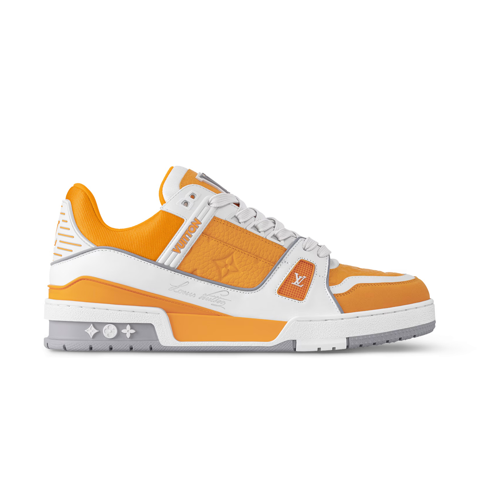 NIGO Louis Vuitton LV Trainer Men's and Women's Colorblocking Cow Leather Round Toe Lace Up Low Top Casual Board Shoes #nigo75152