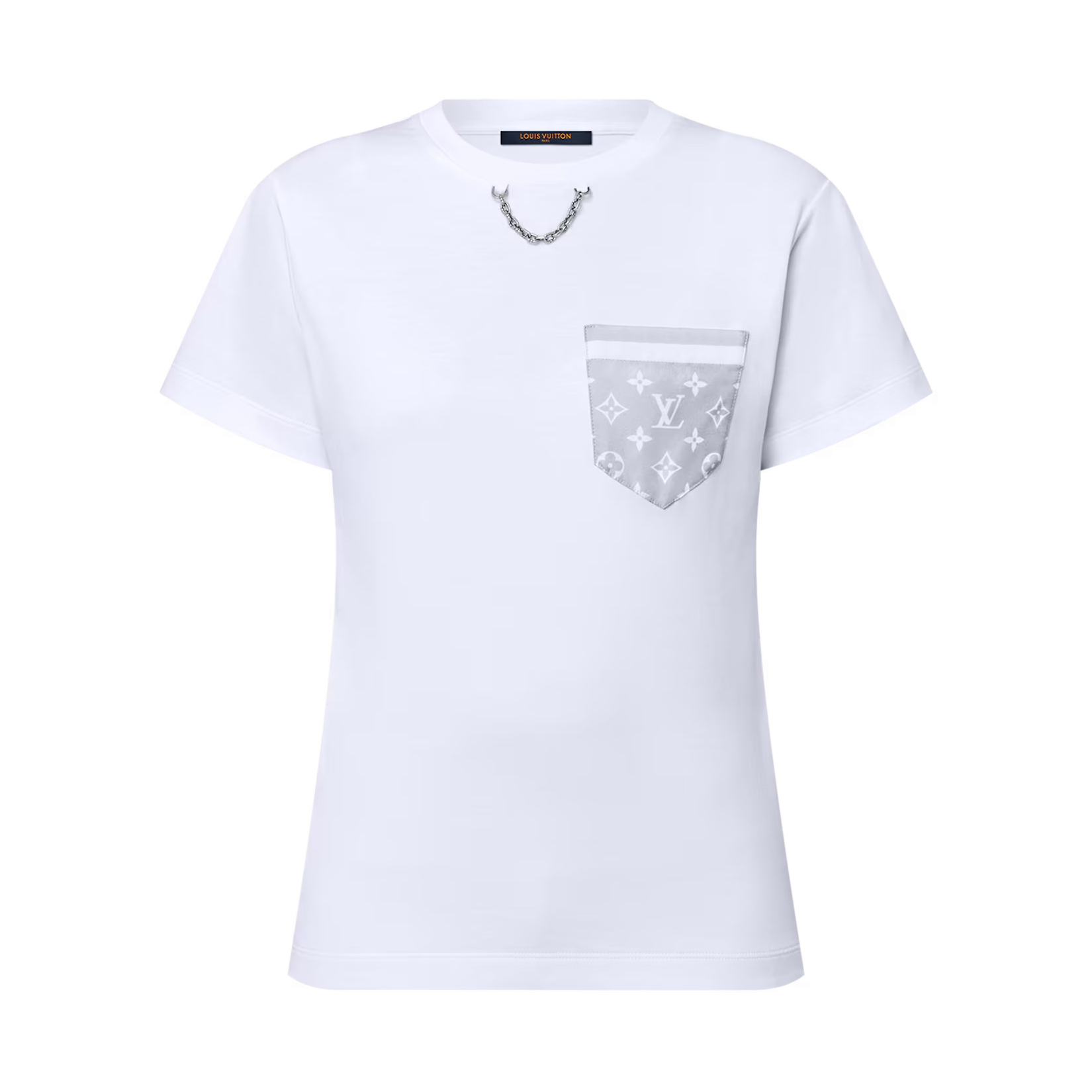 NIGO Louis Vuitton Women's Summer Letter Printed Pocket Solid Color Round Neck Short Sleeve T-Shirt #nigo75149