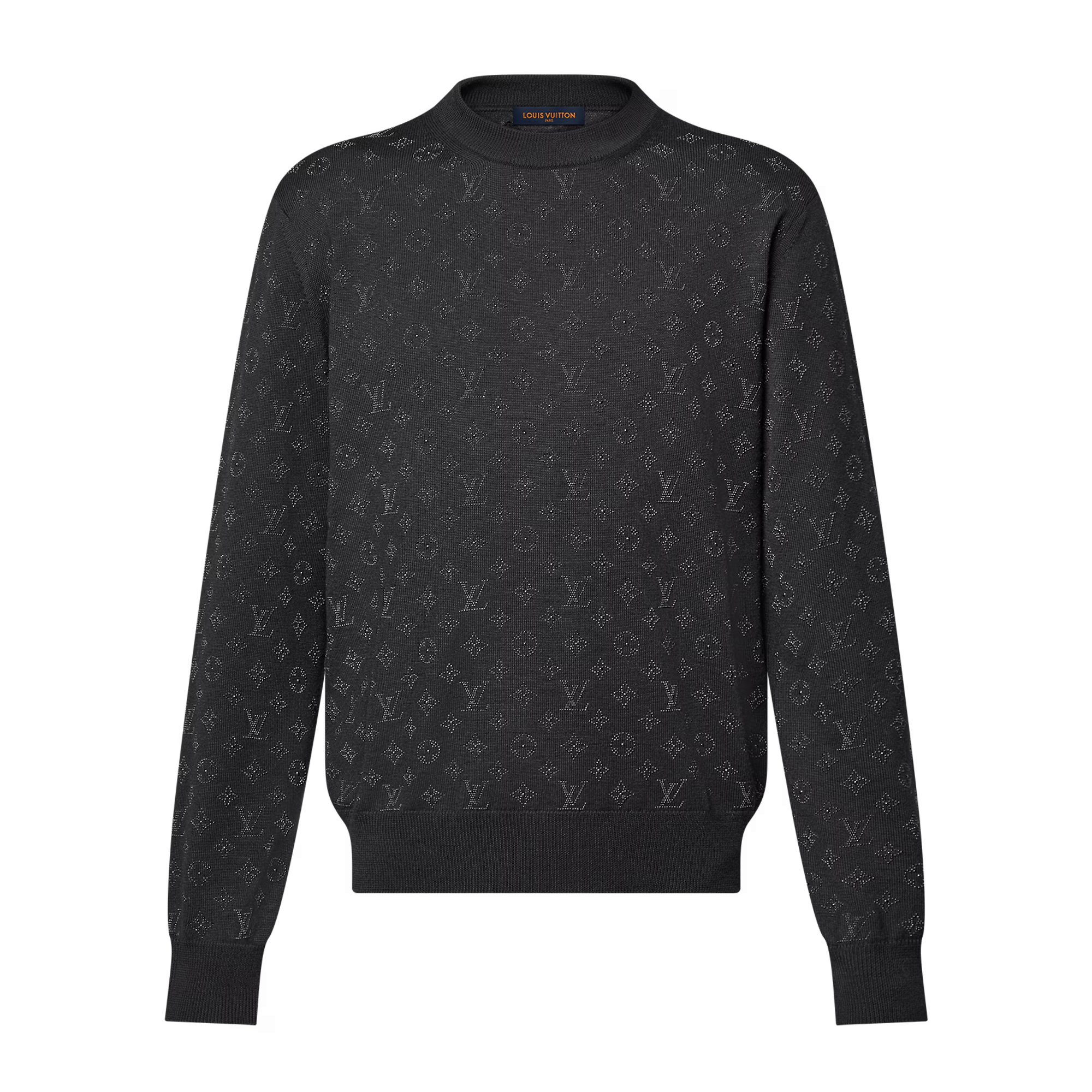 NIGO Louis Vuitton Men's Spring and Autumn Rhinestone Letter Logo Printed Round Neck Long Sleeve Sweater #nigo75138