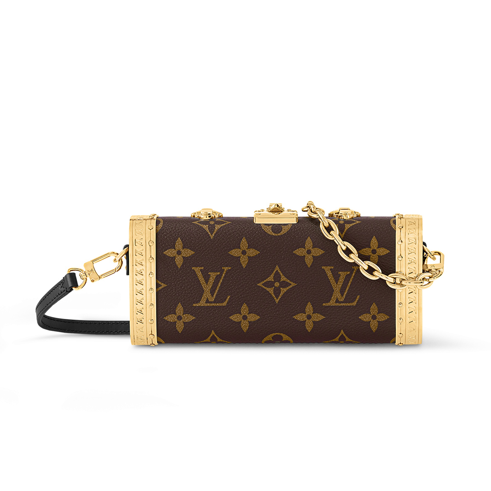 NIGO Louis Vuitton Vanity Case Women's Brown Detachable Adjustable Shoulder Strap Magnetic Buckle Closure Canvas Quilted Cowhide Cosmetic Case Shoulder Bag Bags #nigo75148