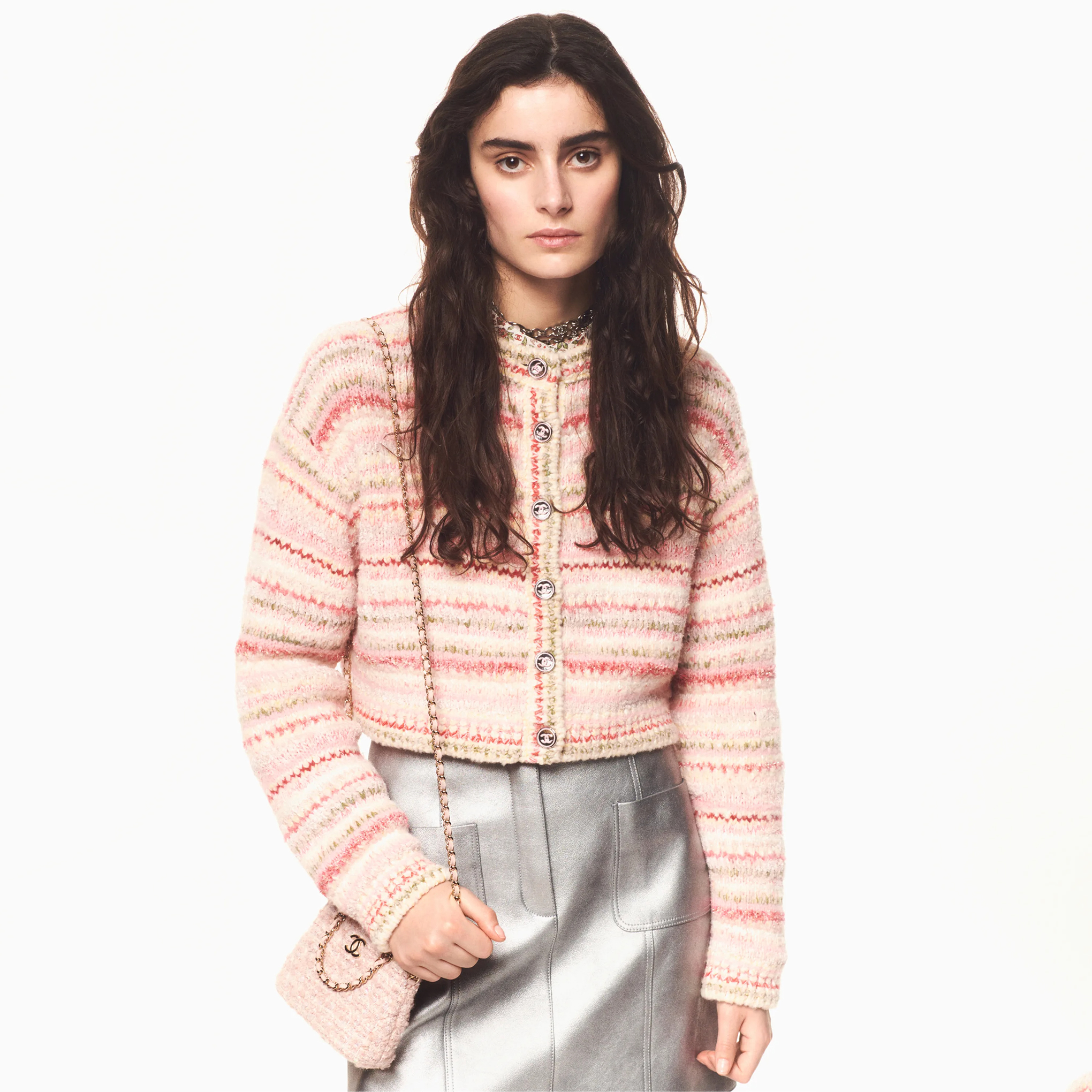 NIGO Chanel Women's Spring, Fall And Winter Striped Round Neck Single-Breasted Long-Sleeved Knit Cardigan Jacket Ngvp #nigo9884