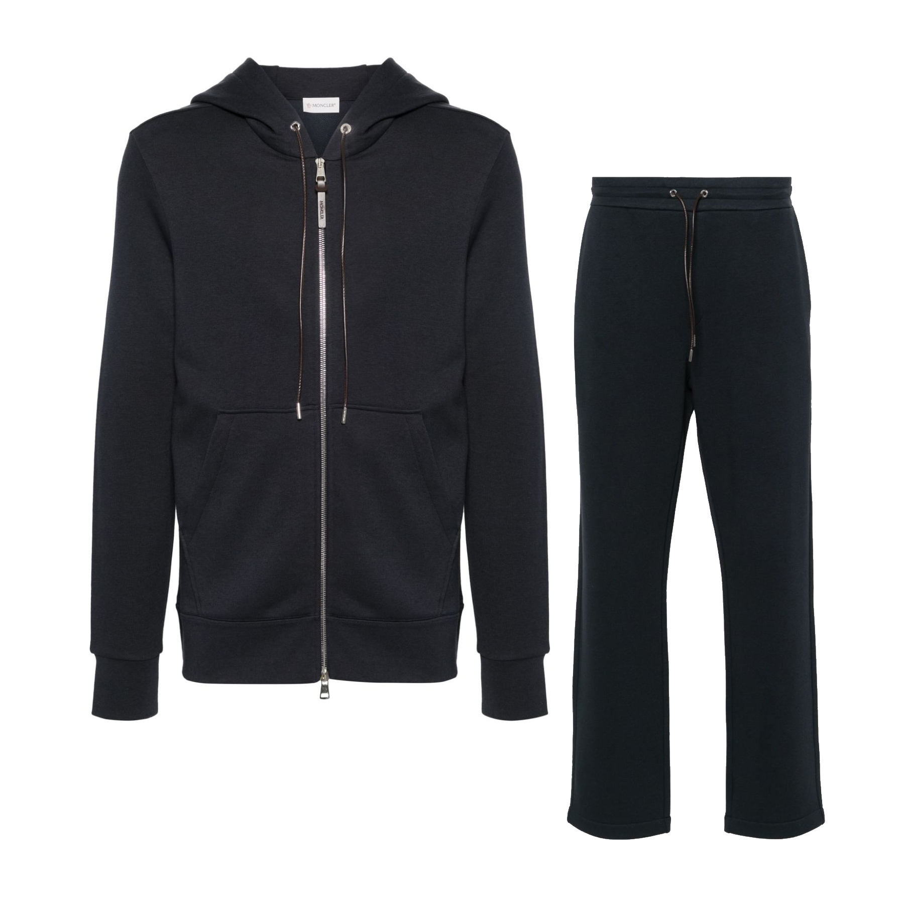 NIGO Moncler Men's Spring and Autumn Solid Color Hooded Zipper Long Sleeve Knitted Sweatshirt Jacket Casual Sweatpants Pants Suit Set #nigo75182